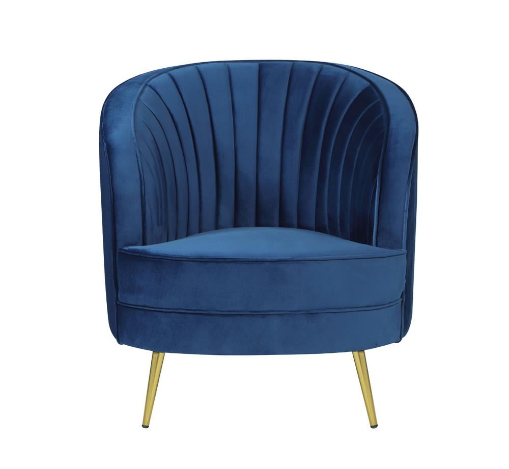 Sophia Channel Tufted Back Velvet Living Room Set