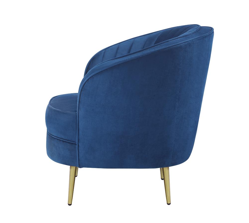 Sophia Channel Tufted Back Velvet Living Room Set