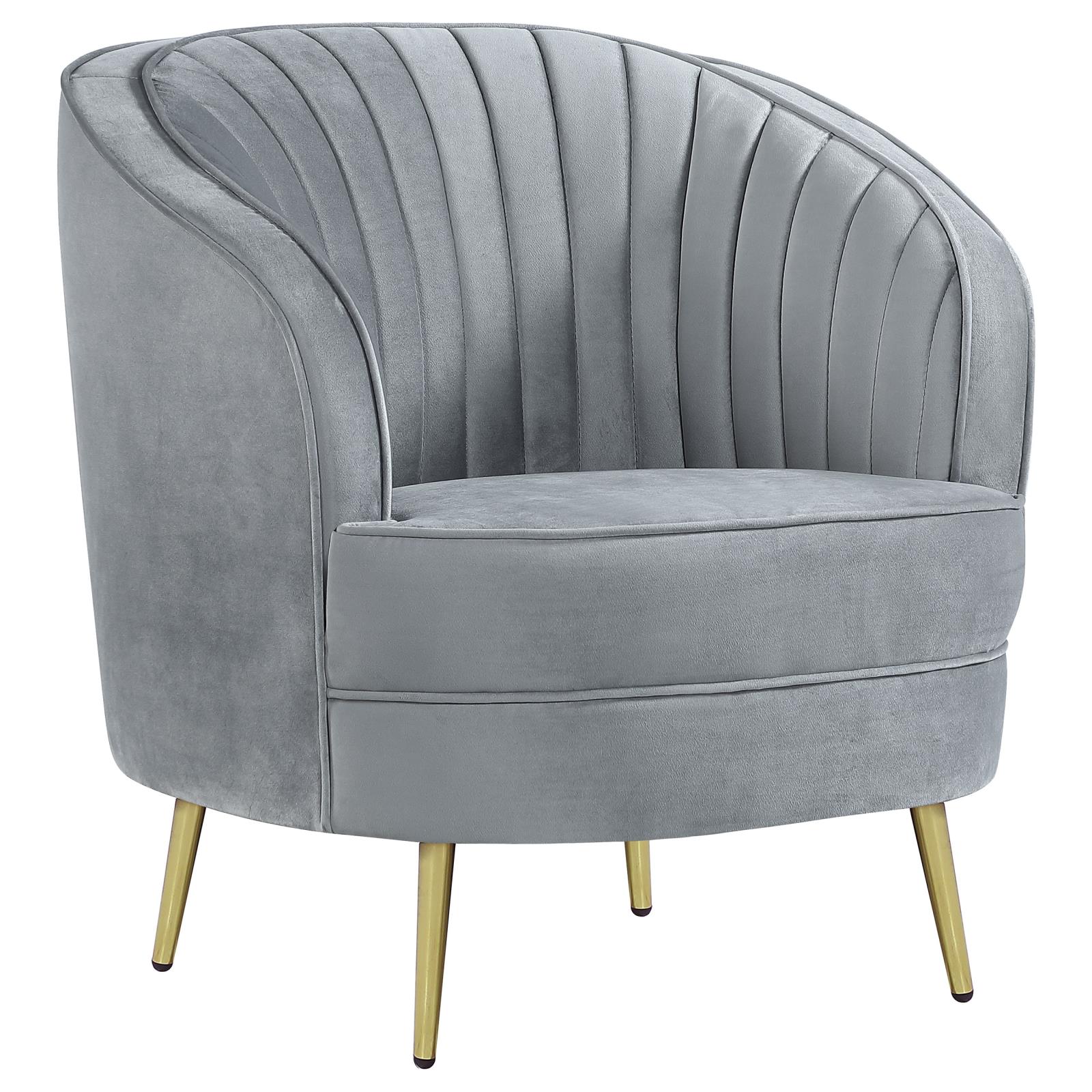Sophia Vertical Channel Tufted Velvet Chair
