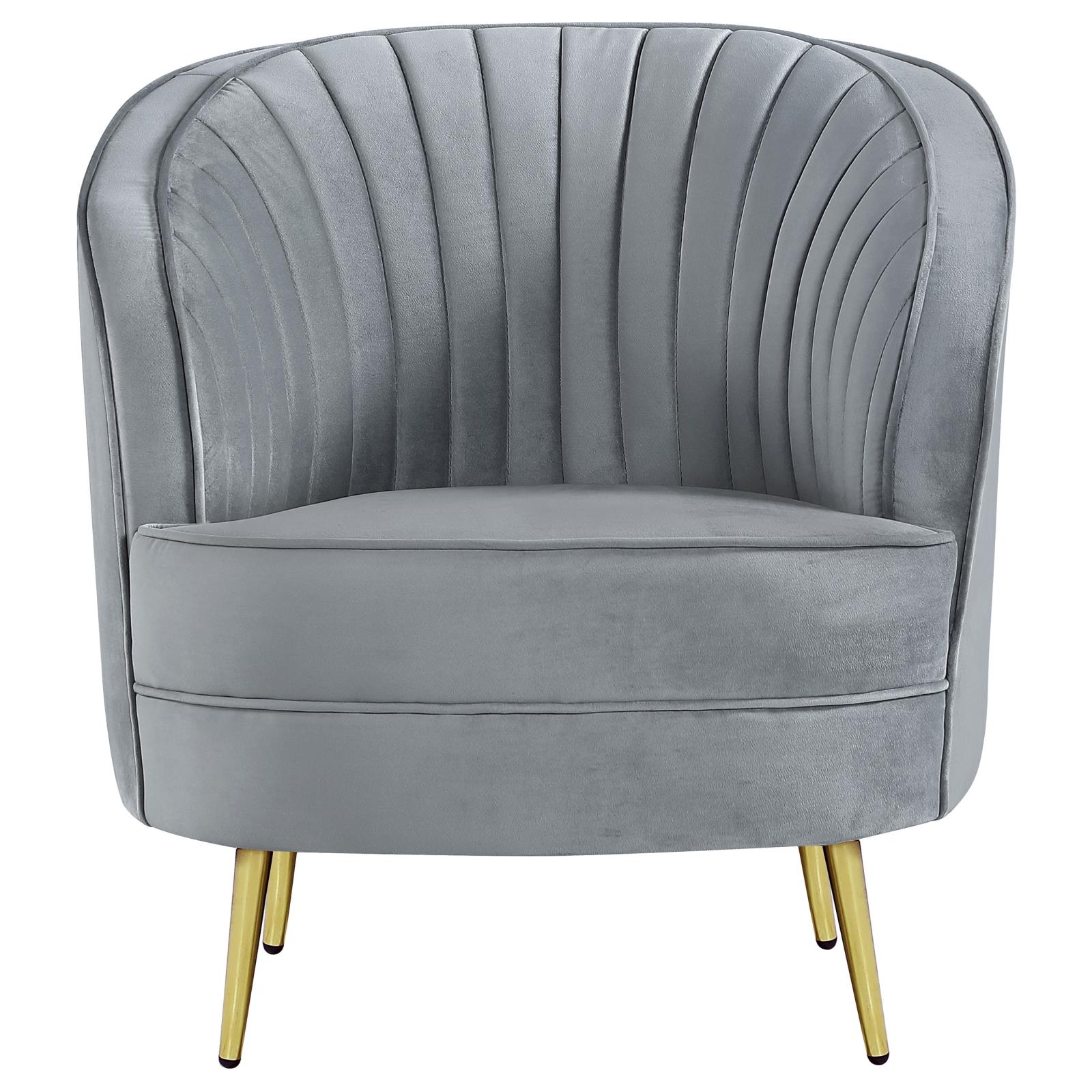 Sophia Vertical Channel Tufted Velvet Chair