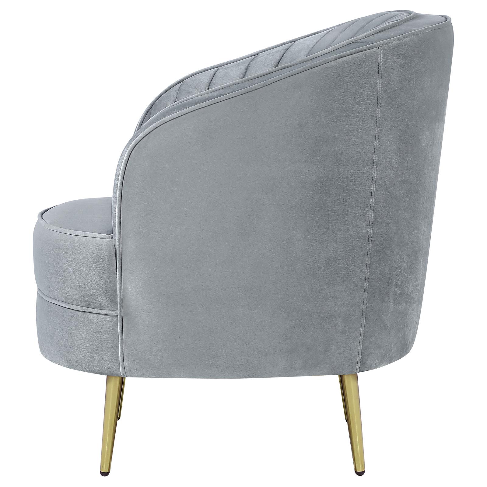 Sophia Vertical Channel Tufted Velvet Chair