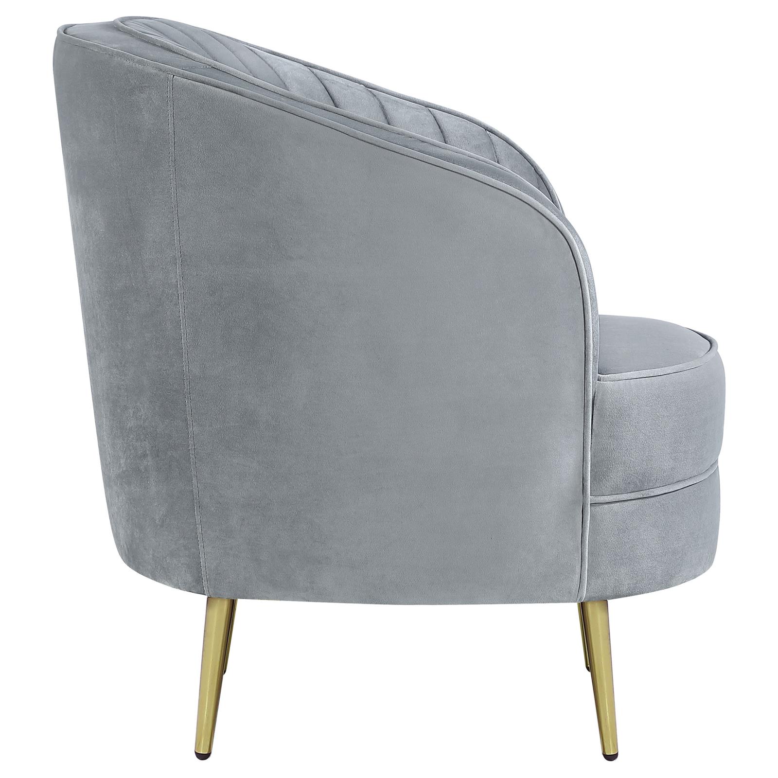 Sophia Vertical Channel Tufted Velvet Chair
