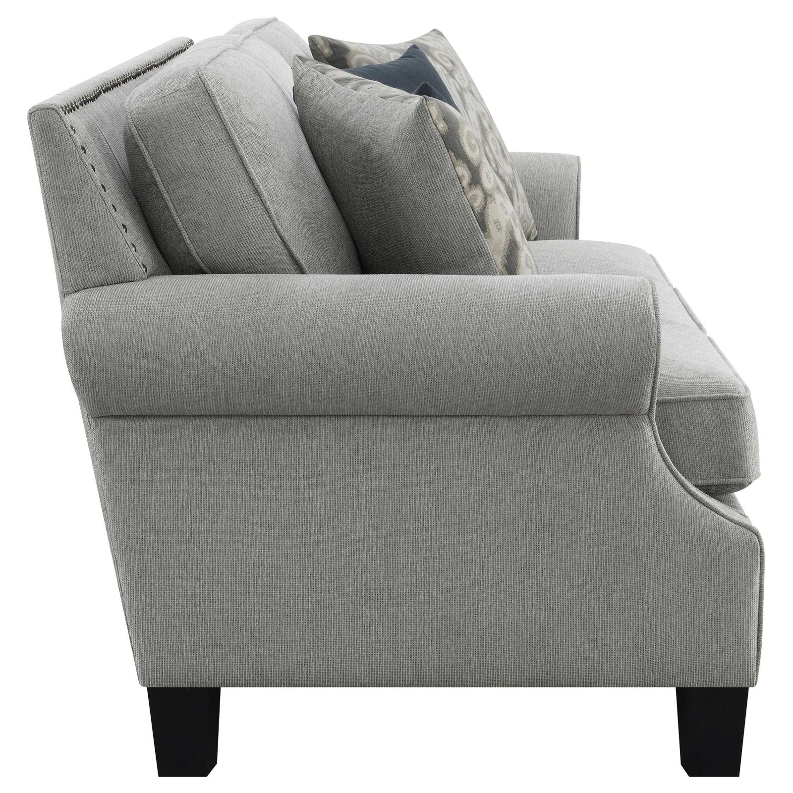 Sheldon Woven Fabric Living Room Set with Rolled Arms