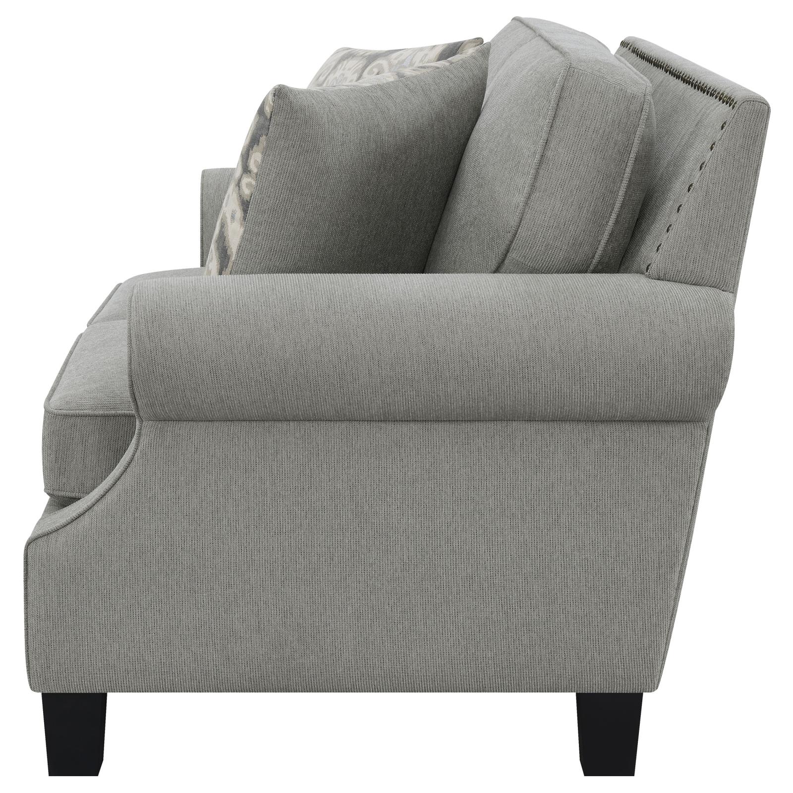 Sheldon Woven Fabric Living Room Set with Rolled Arms