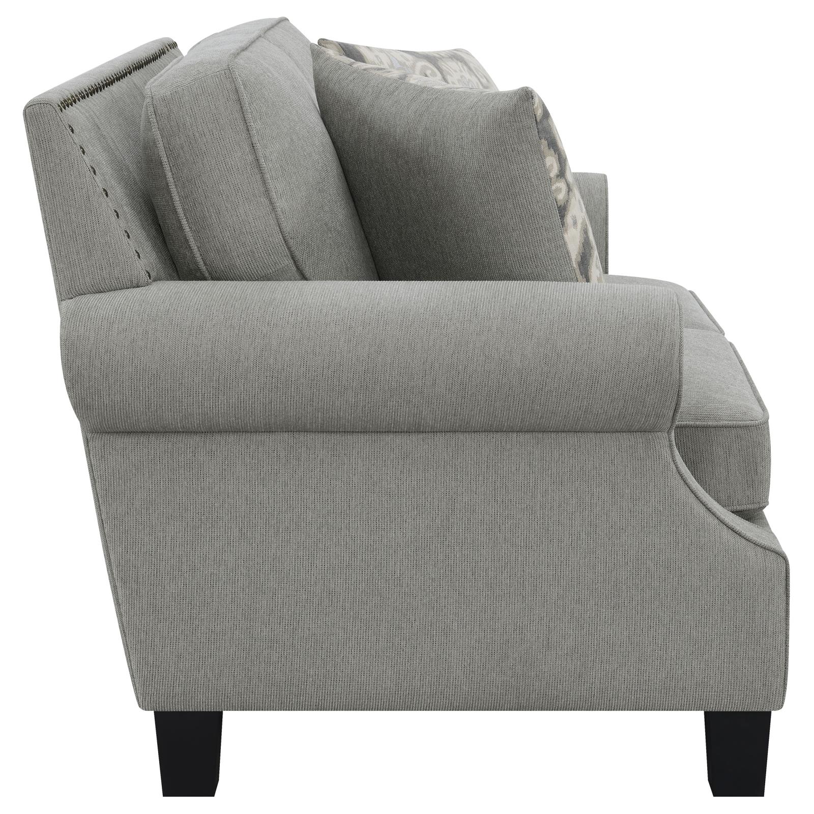 Sheldon Woven Fabric Living Room Set with Rolled Arms