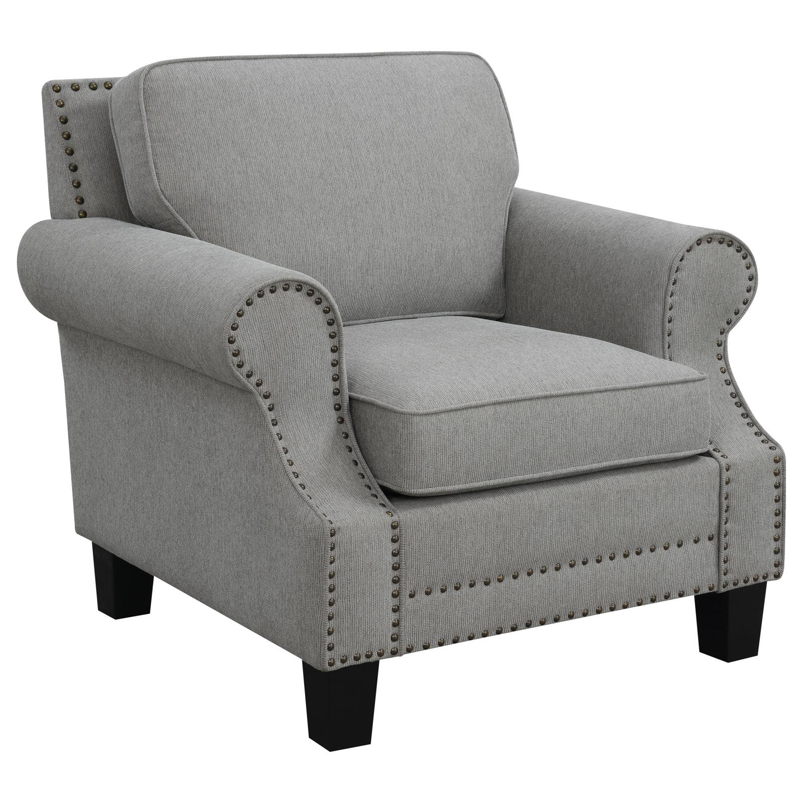 Sheldon Woven Fabric Living Room Set with Rolled Arms