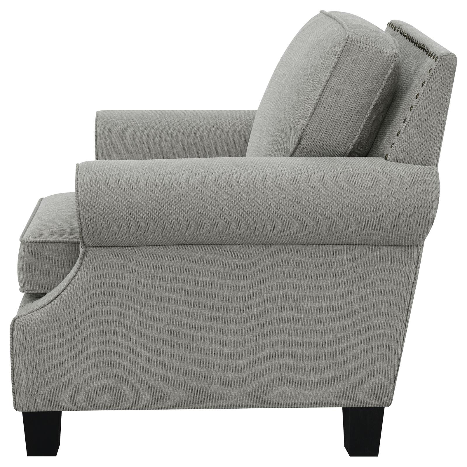Sheldon Woven Fabric Living Room Set with Rolled Arms