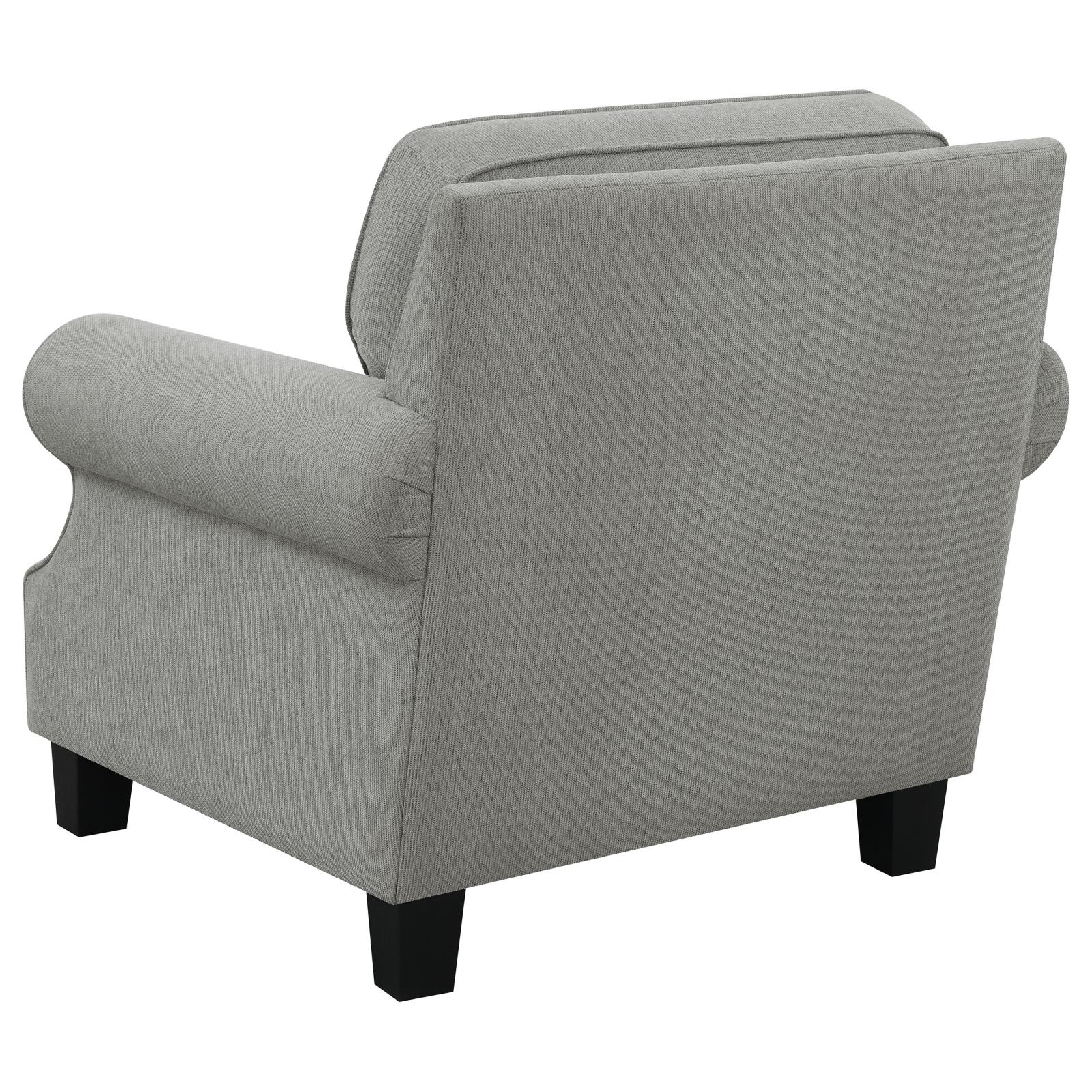 Sheldon Woven Fabric Living Room Set with Rolled Arms