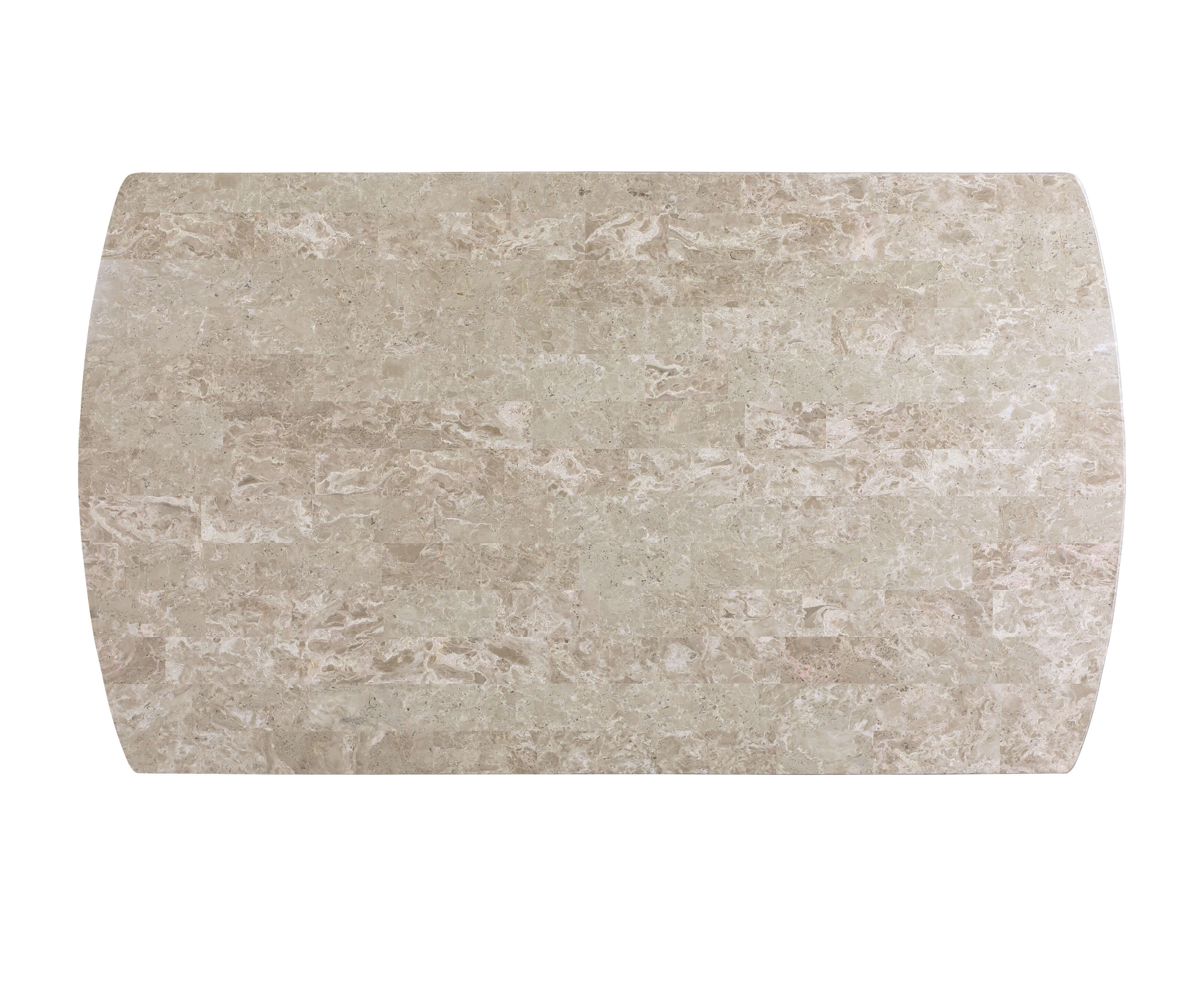 Cristo Marble/Wood Rectangle Dining Table