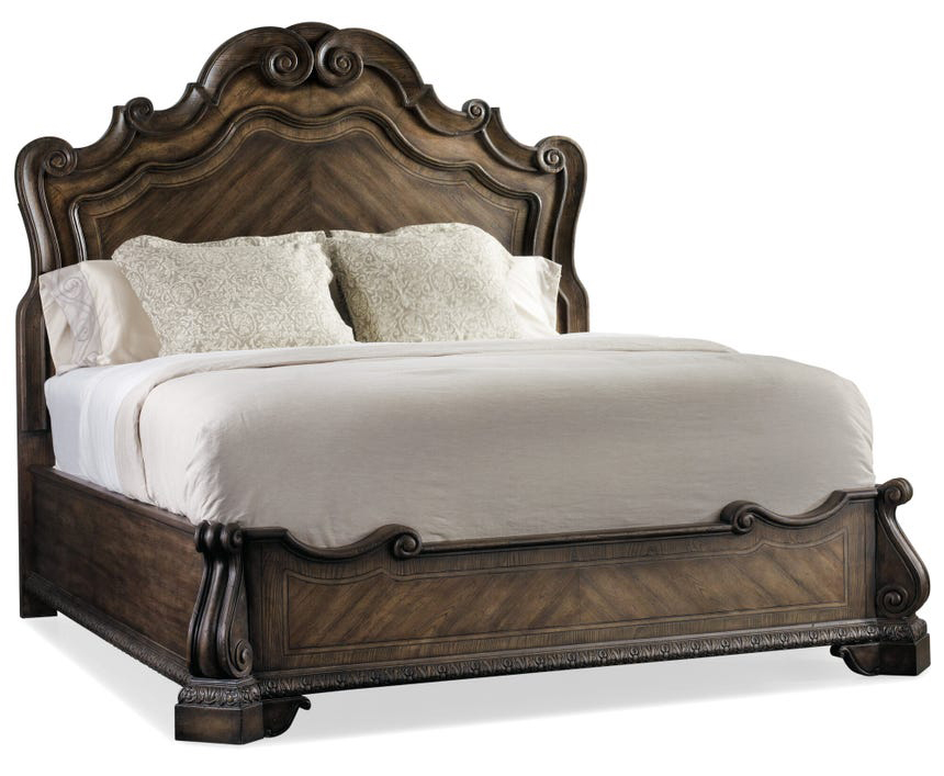 Rhapsody Pecan Veneer/Resin Panel Bed