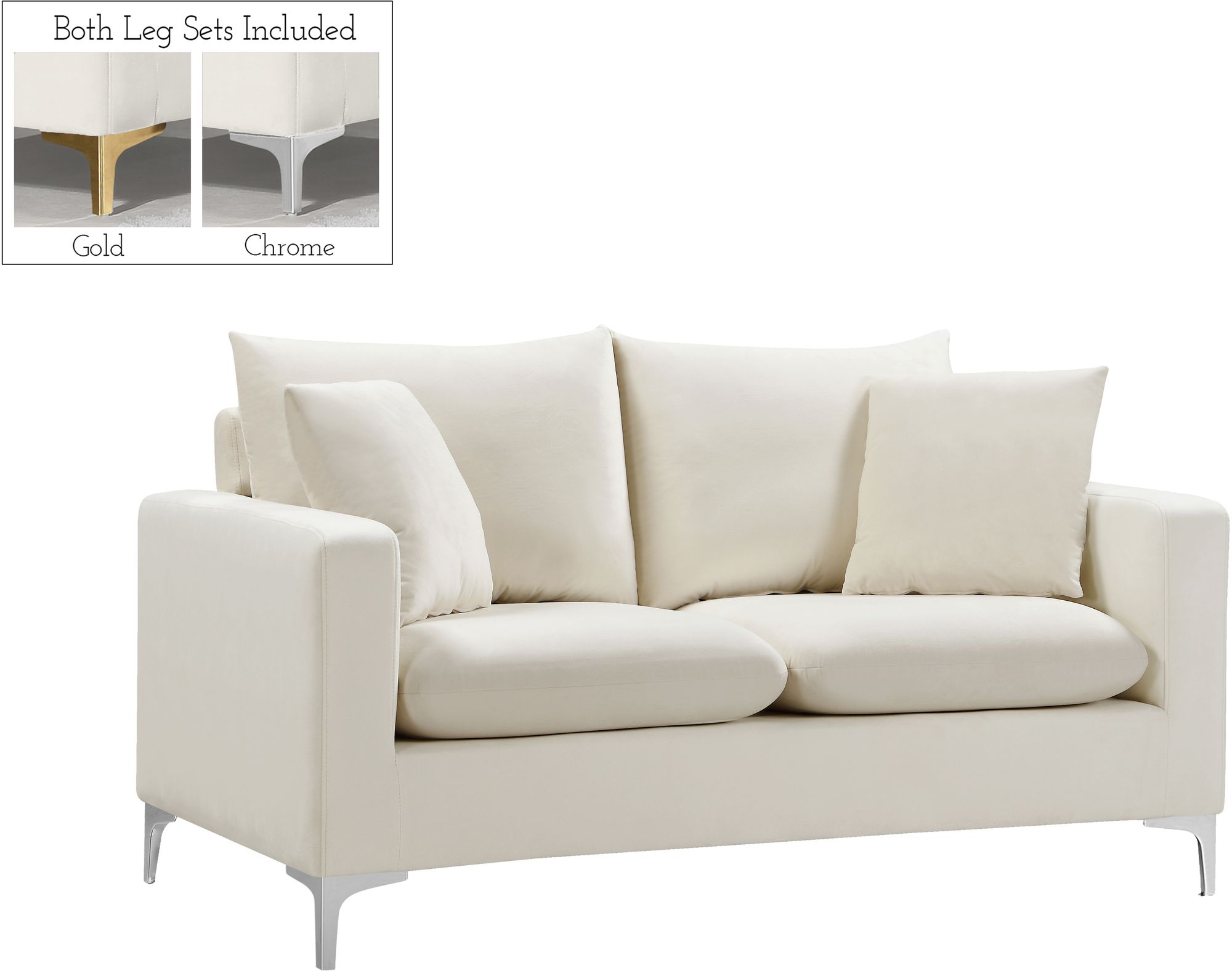 Naomi Velvet Loveseat