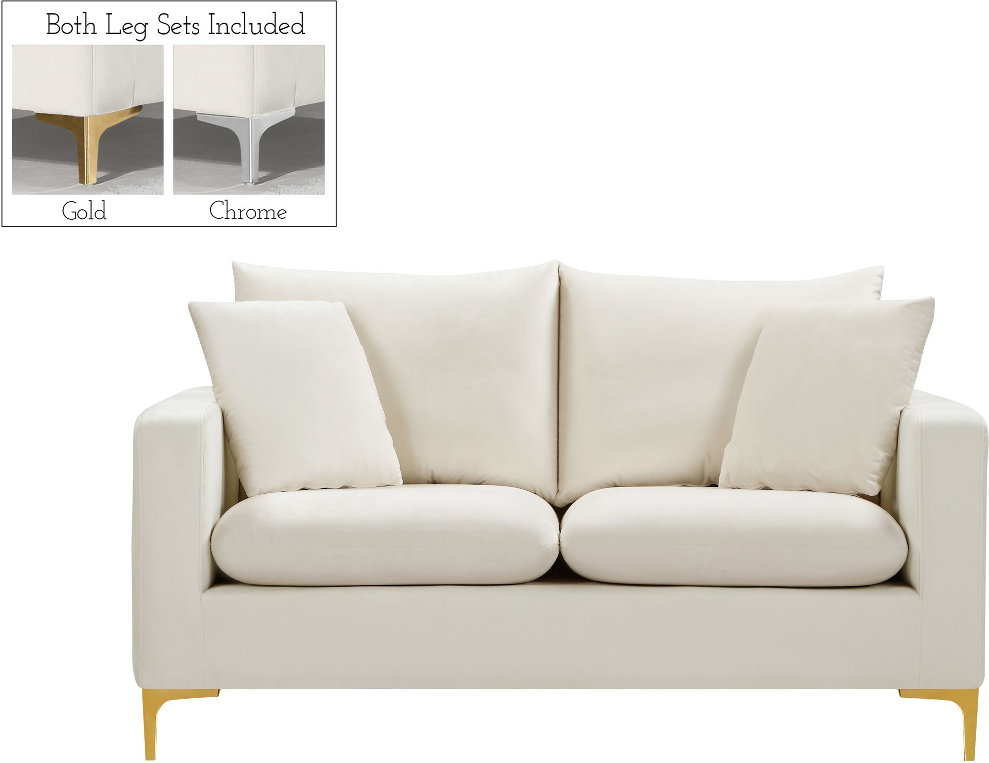 Naomi Velvet Loveseat