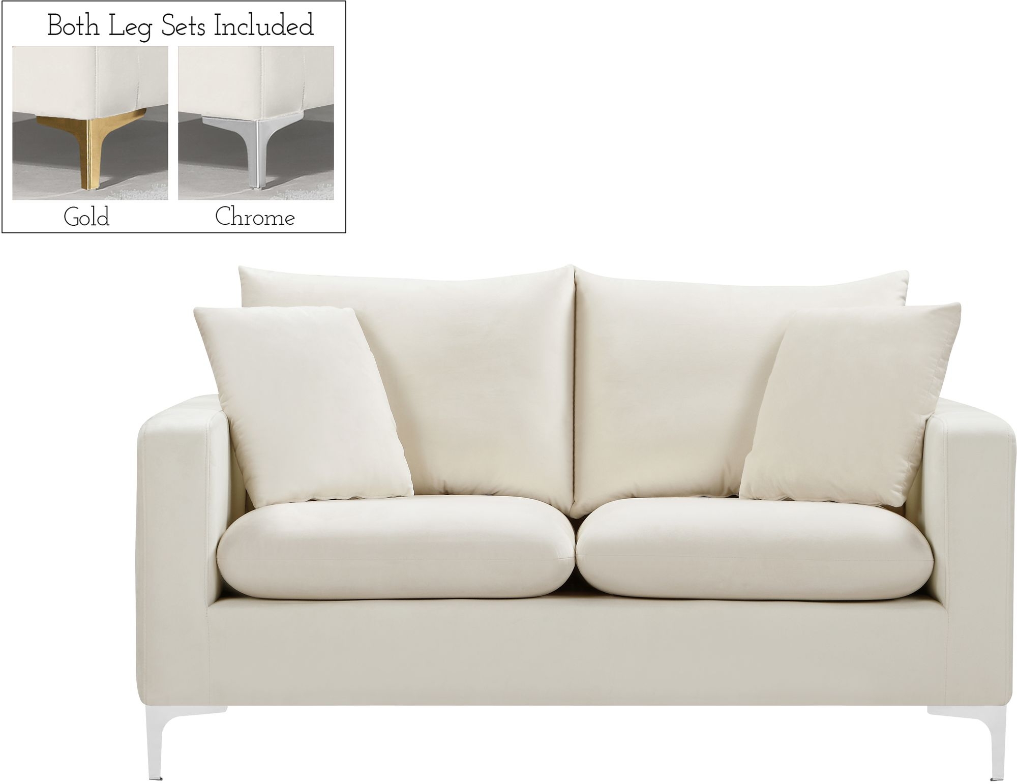 Naomi Velvet Loveseat