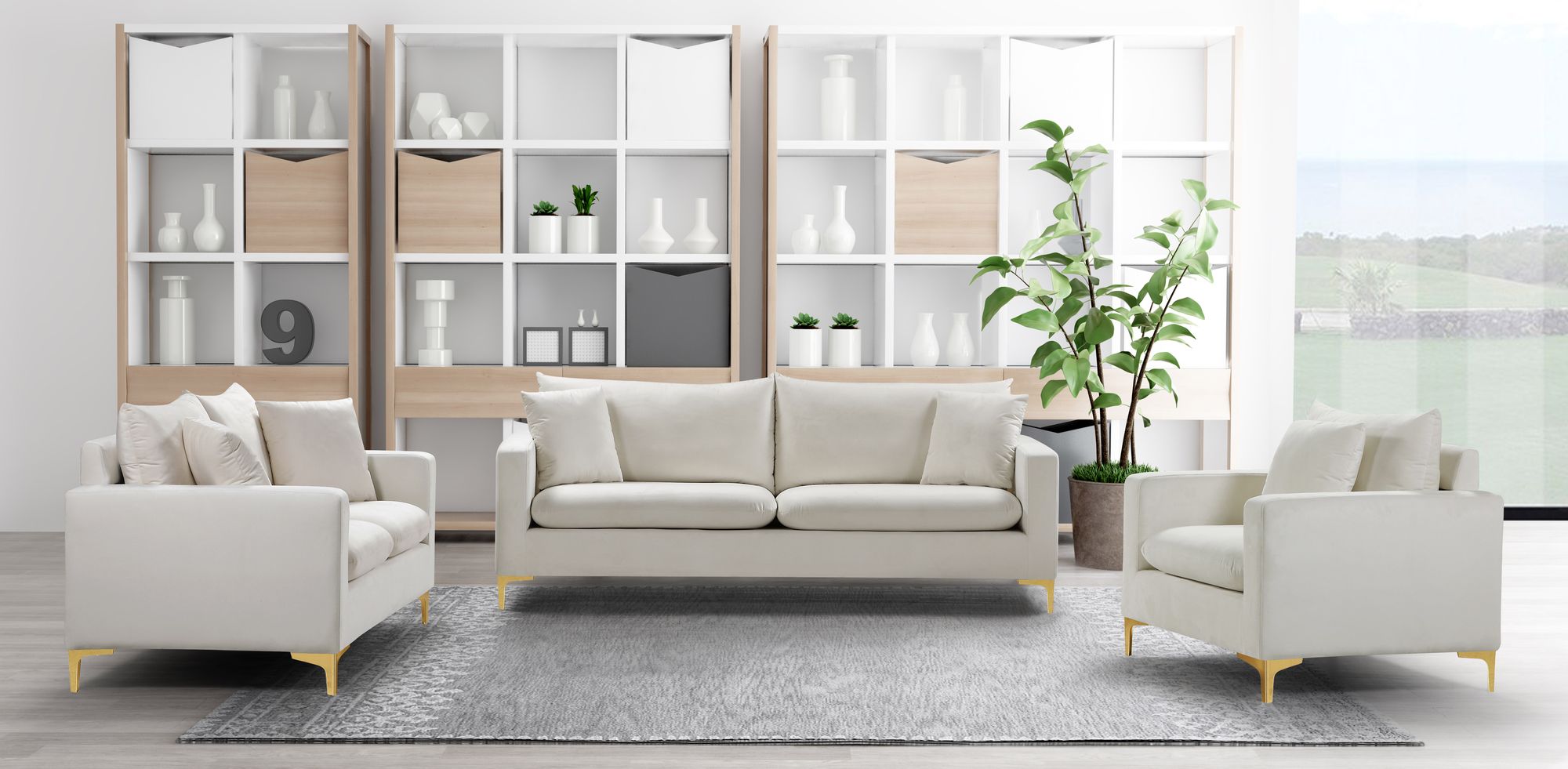 Naomi Velvet Sofa