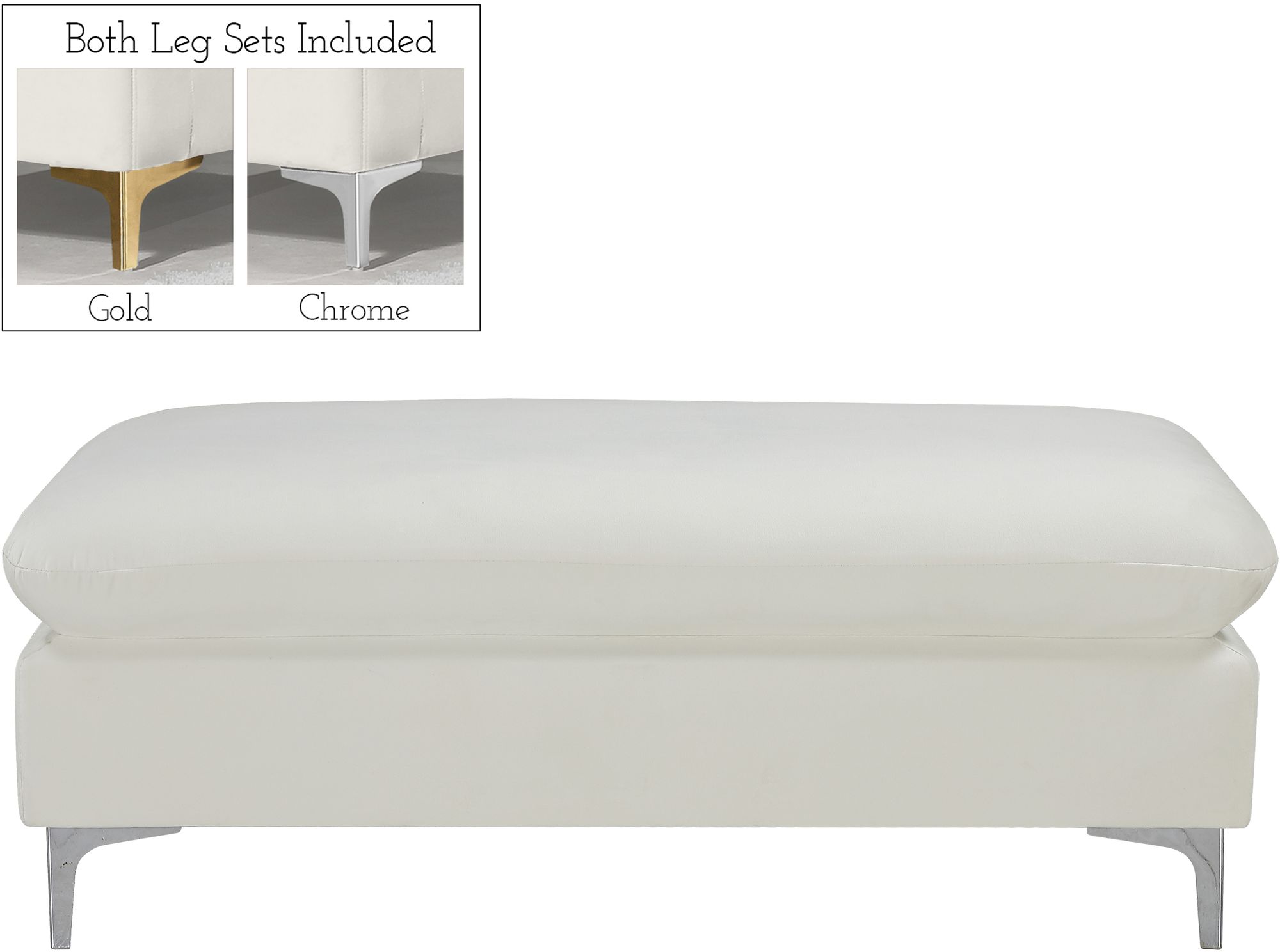 Naomi Velvet Ottoman/Bench