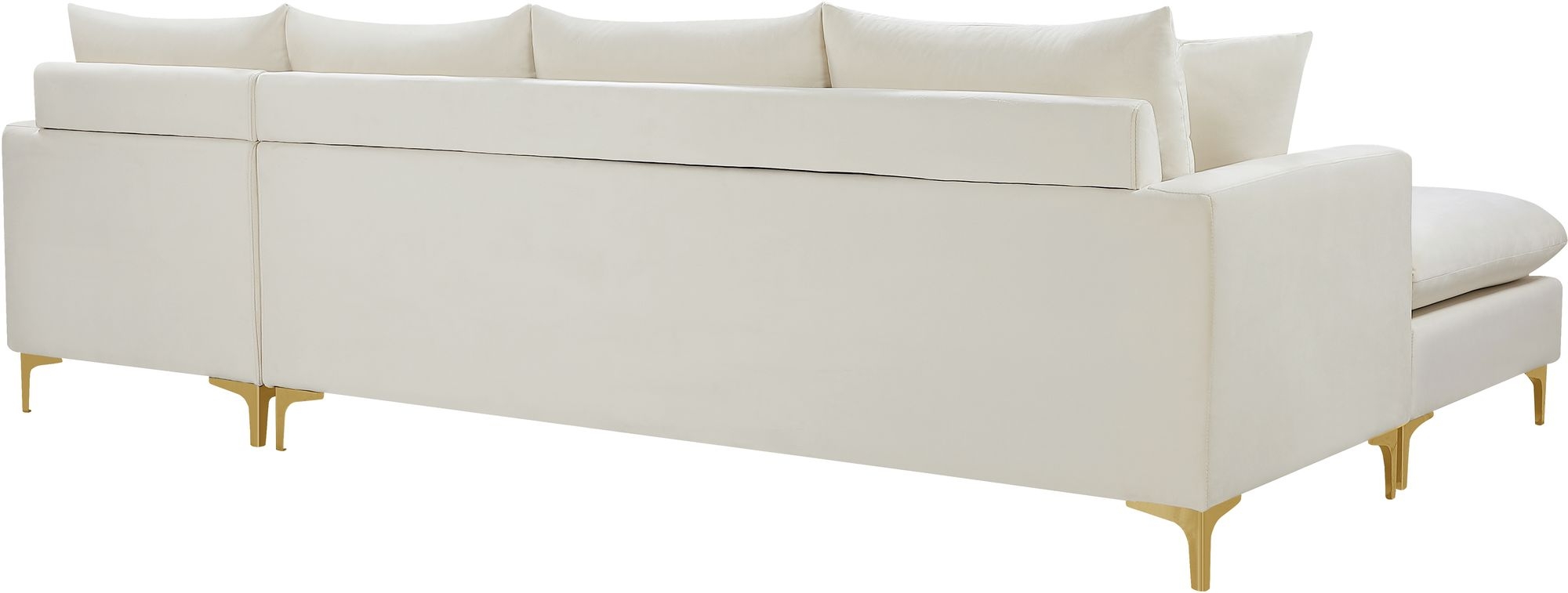 Naomi 110" Velvet Reversible Sectional