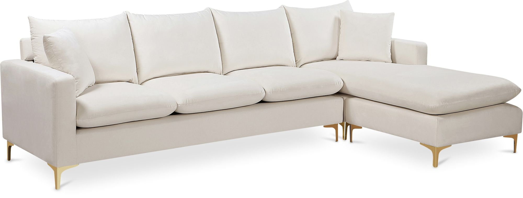 Naomi 110" Velvet Reversible Sectional