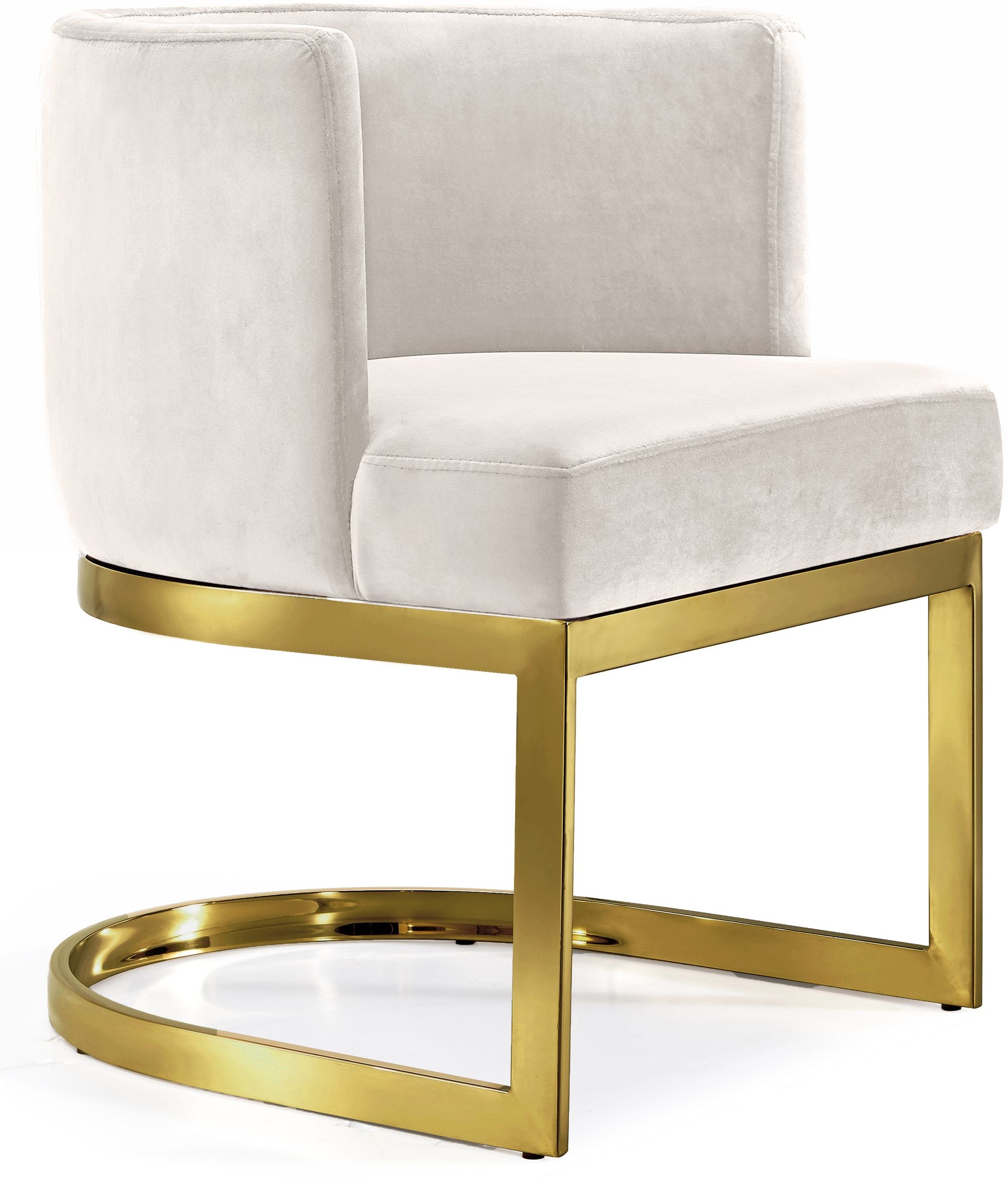 Gianna Velvet Dining Chair with Stainless Steel Base