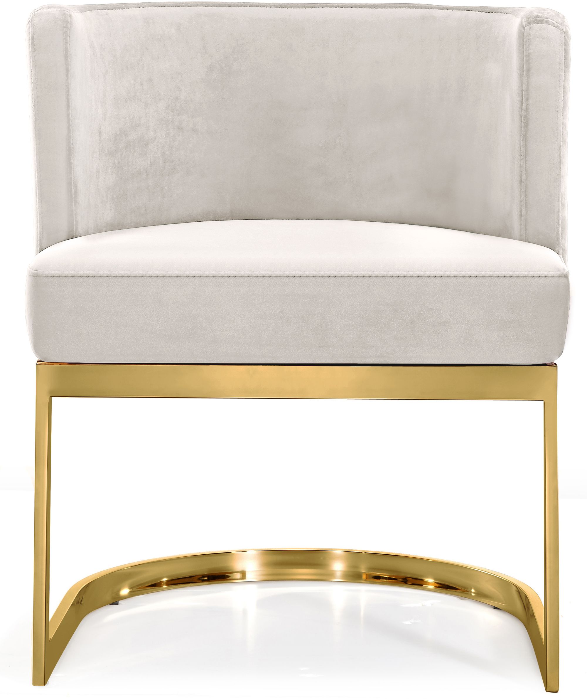Gianna Velvet Dining Chair with Gold Stainless Steel Base