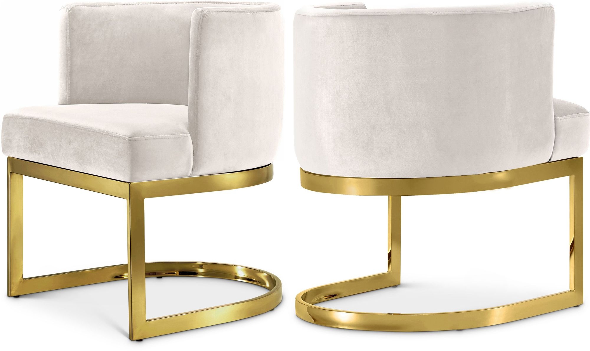 Gianna Velvet Dining Chair with Stainless Steel Base