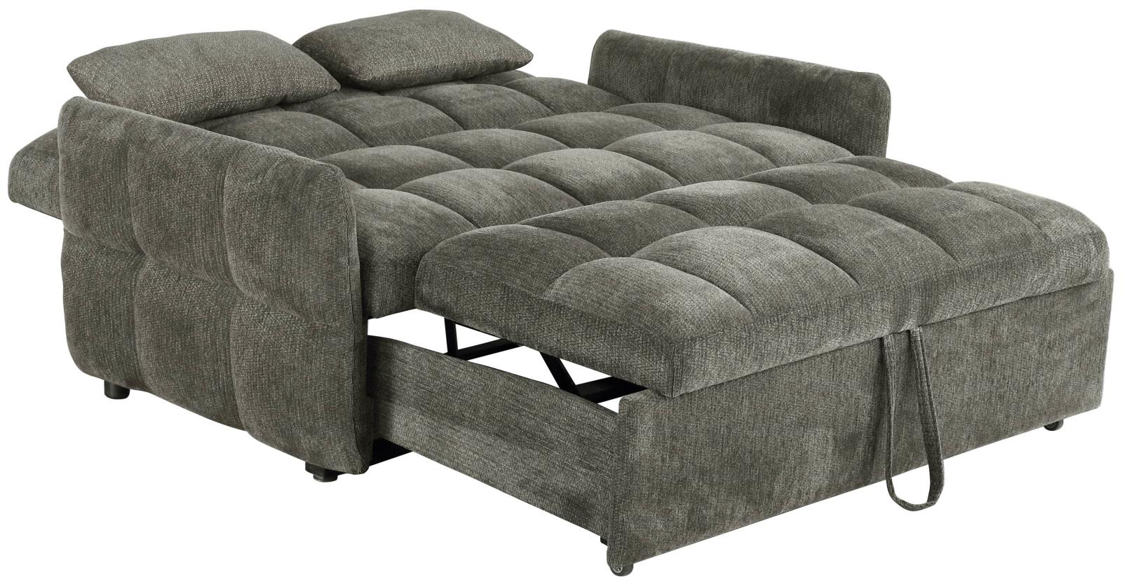 Cotswold Upholstered Convertible Sleeper Sofa Bed Dark Grey
