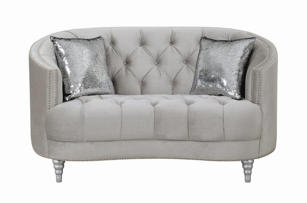Avonlea Sloped Arm Tufted Fabric Living Room Set