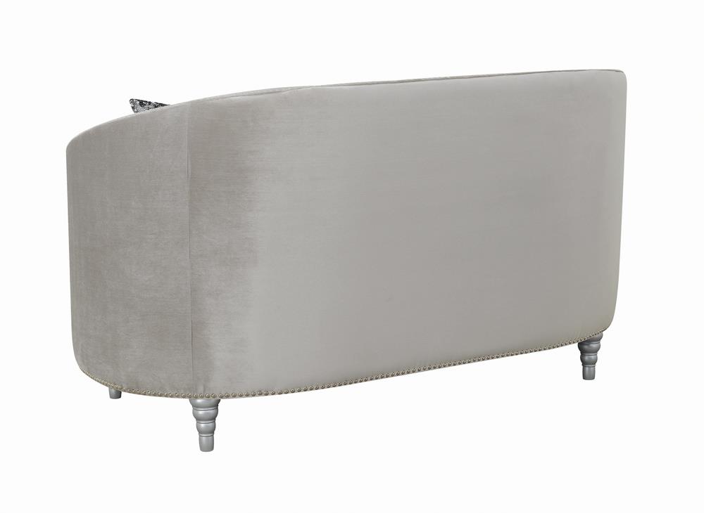 Avonlea Sloped Arm Tufted Fabric Loveseat