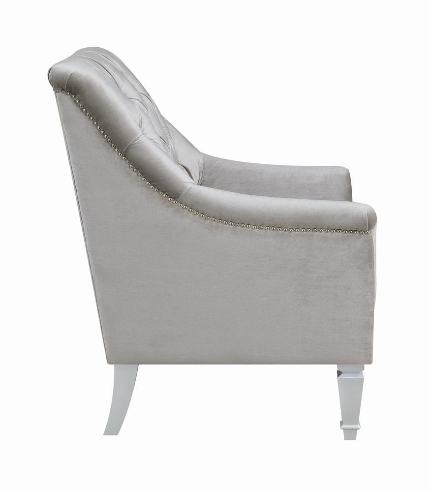 Avonlea Sloped Arm Tufted Fabric Chair