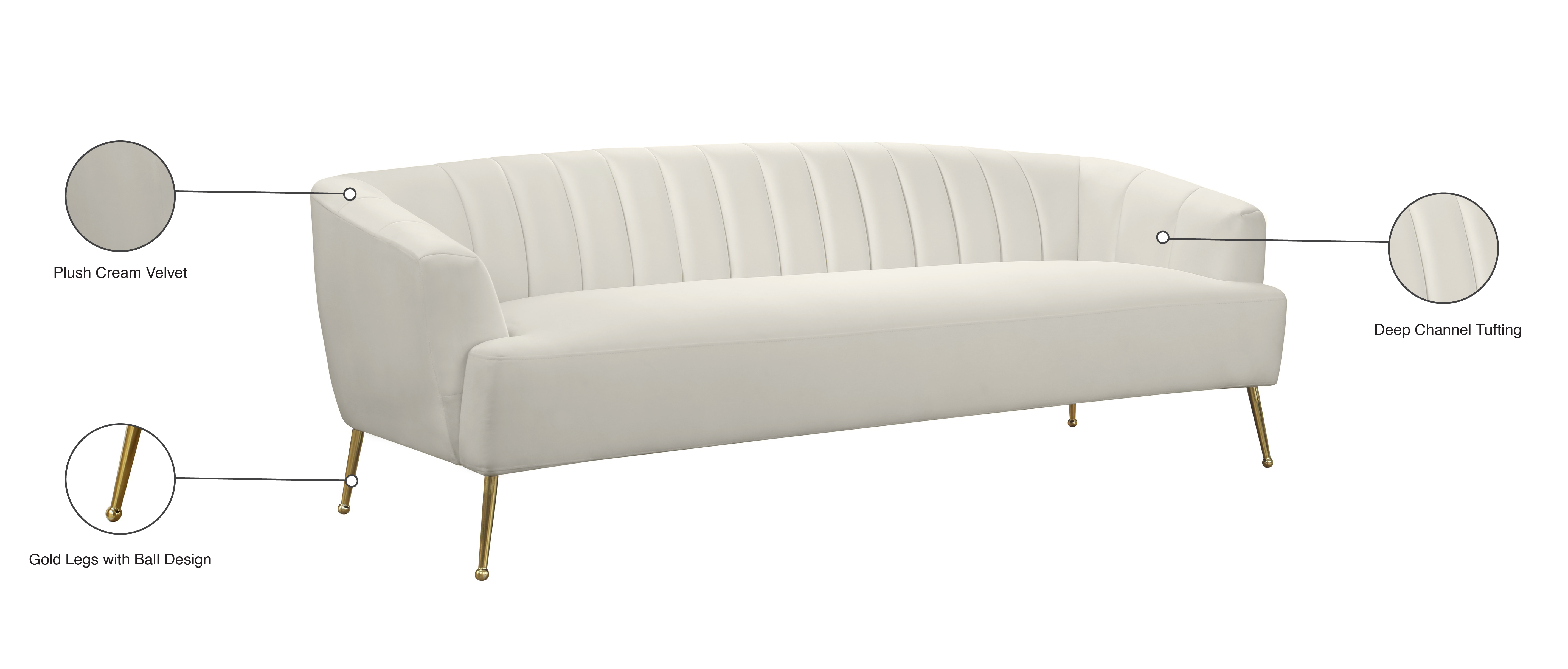 Tori Velvet Sofa