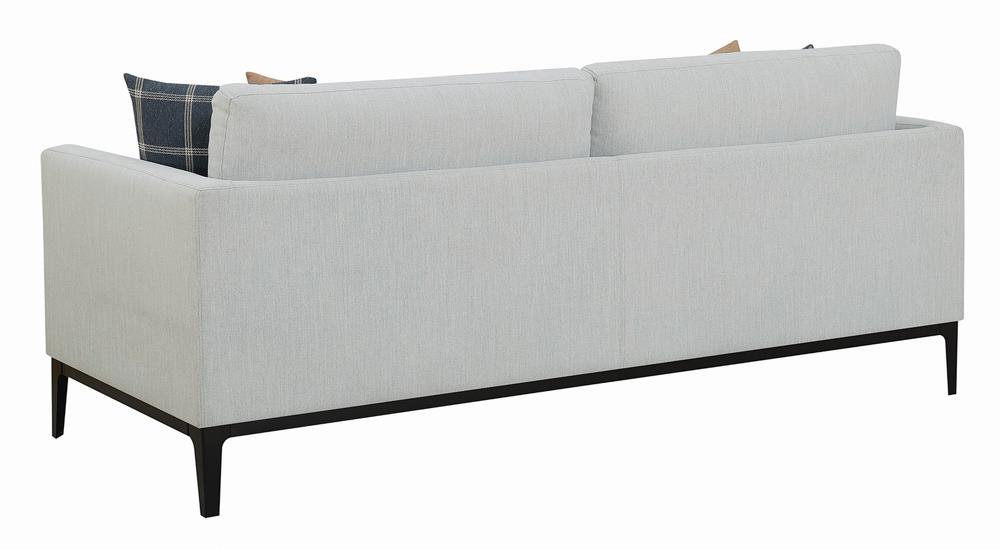Apperson 3-piece Upholstered Track Arm Sofa Set Light Grey