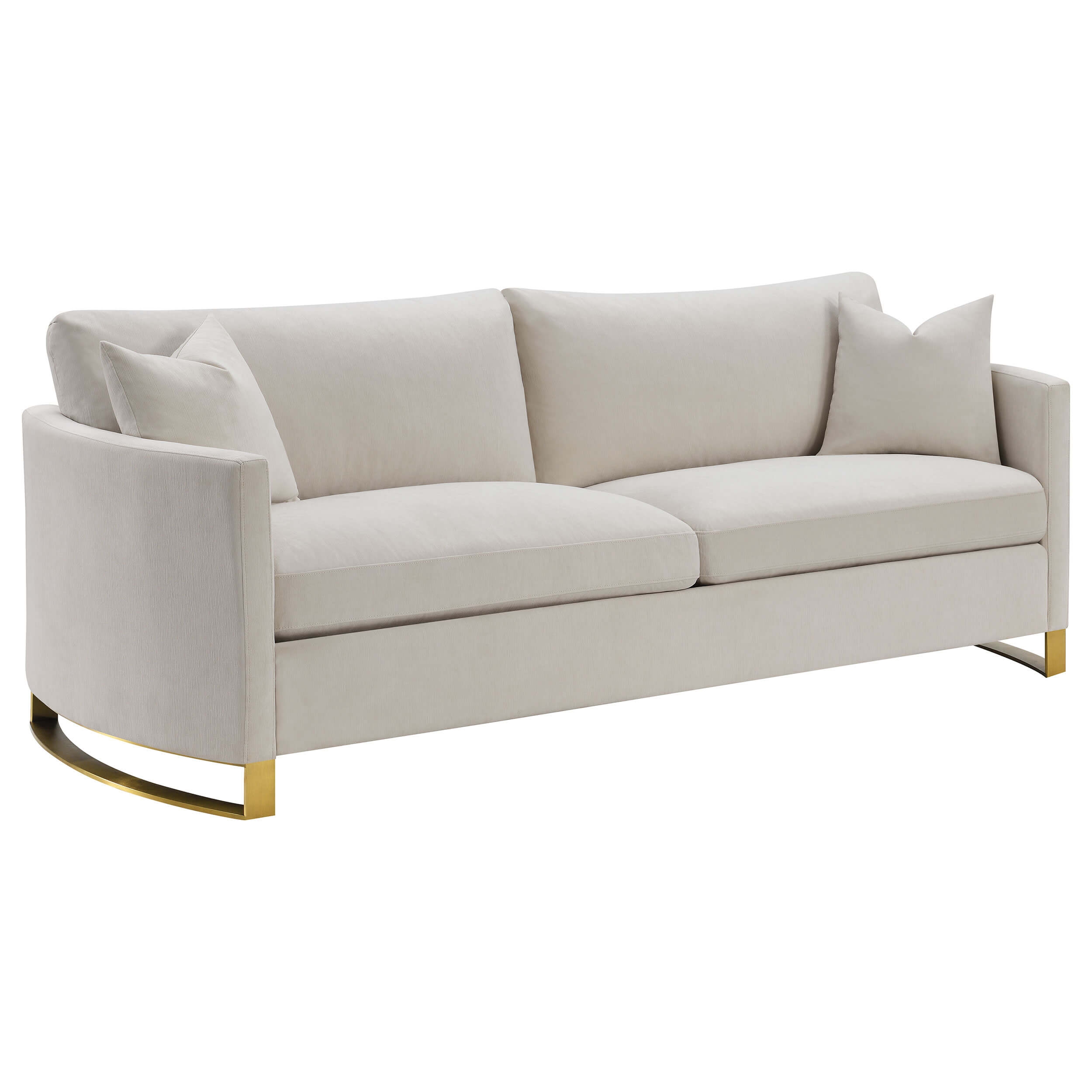 Corliss Chenille Arched Arms Living Room Set