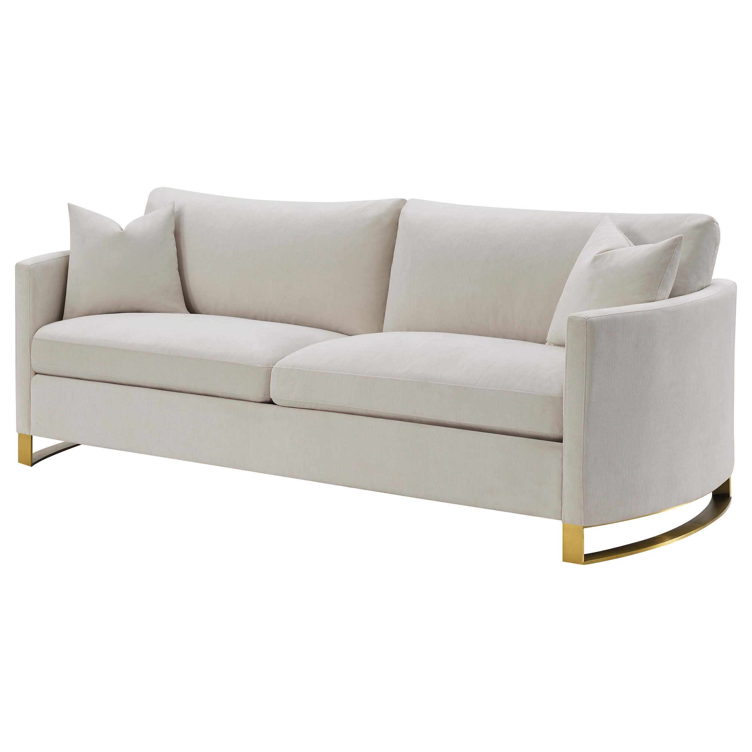 Corliss 2-piece Velvet Upholstered Sofa Set Camel