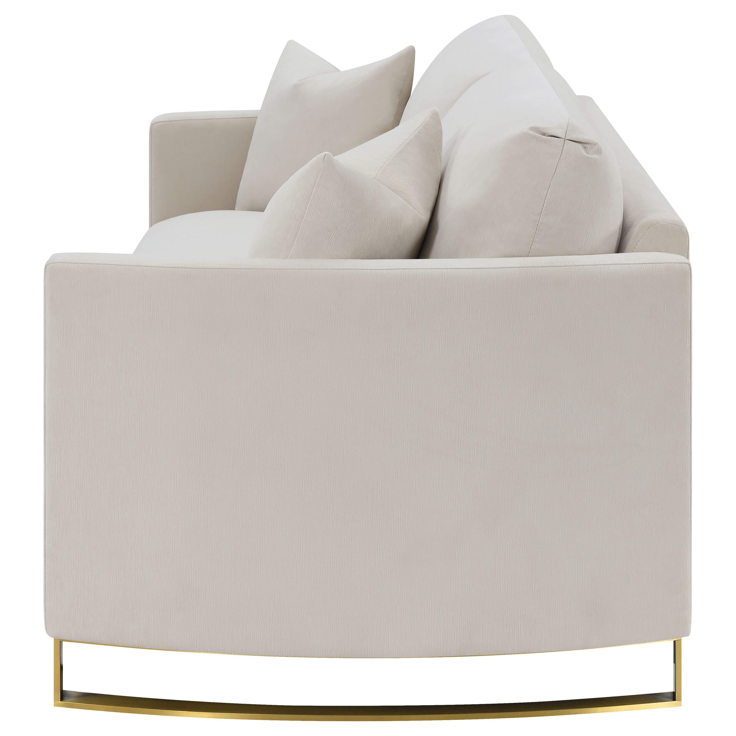 Corliss Chenille Arched Arms Living Room Set