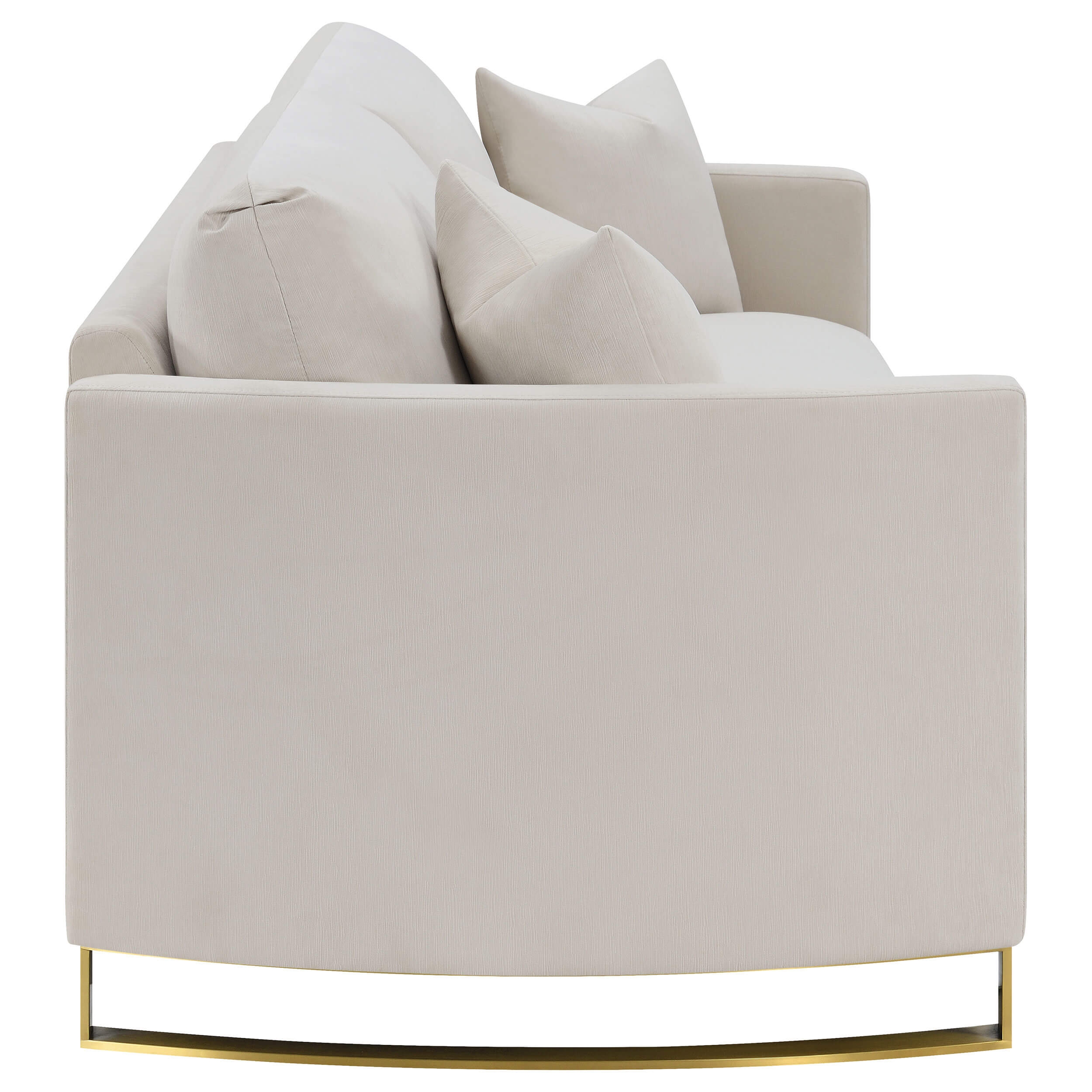 Corliss Chenille Arched Arms Living Room Set