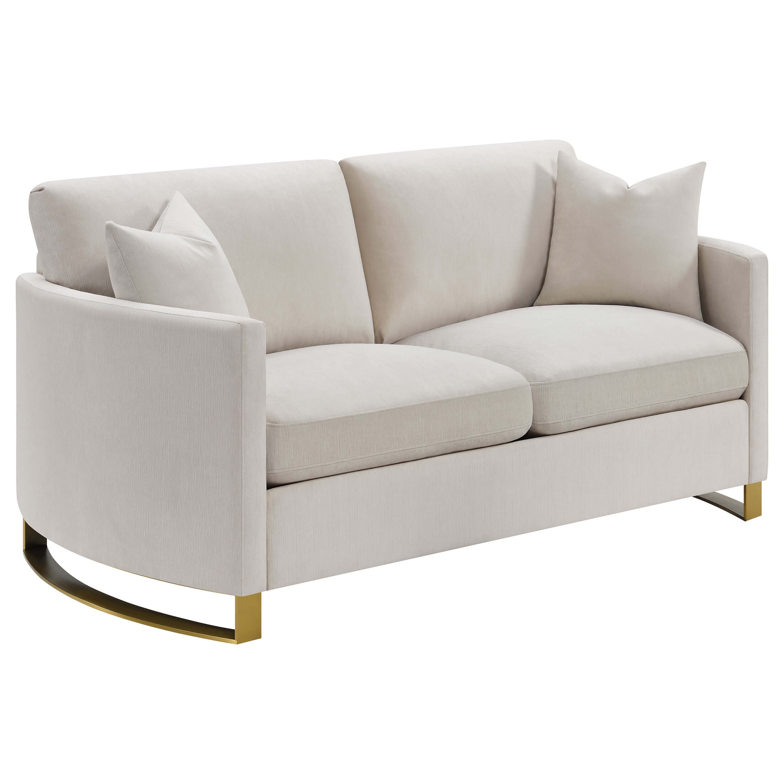 Corliss Chenille Arched Arms Living Room Set