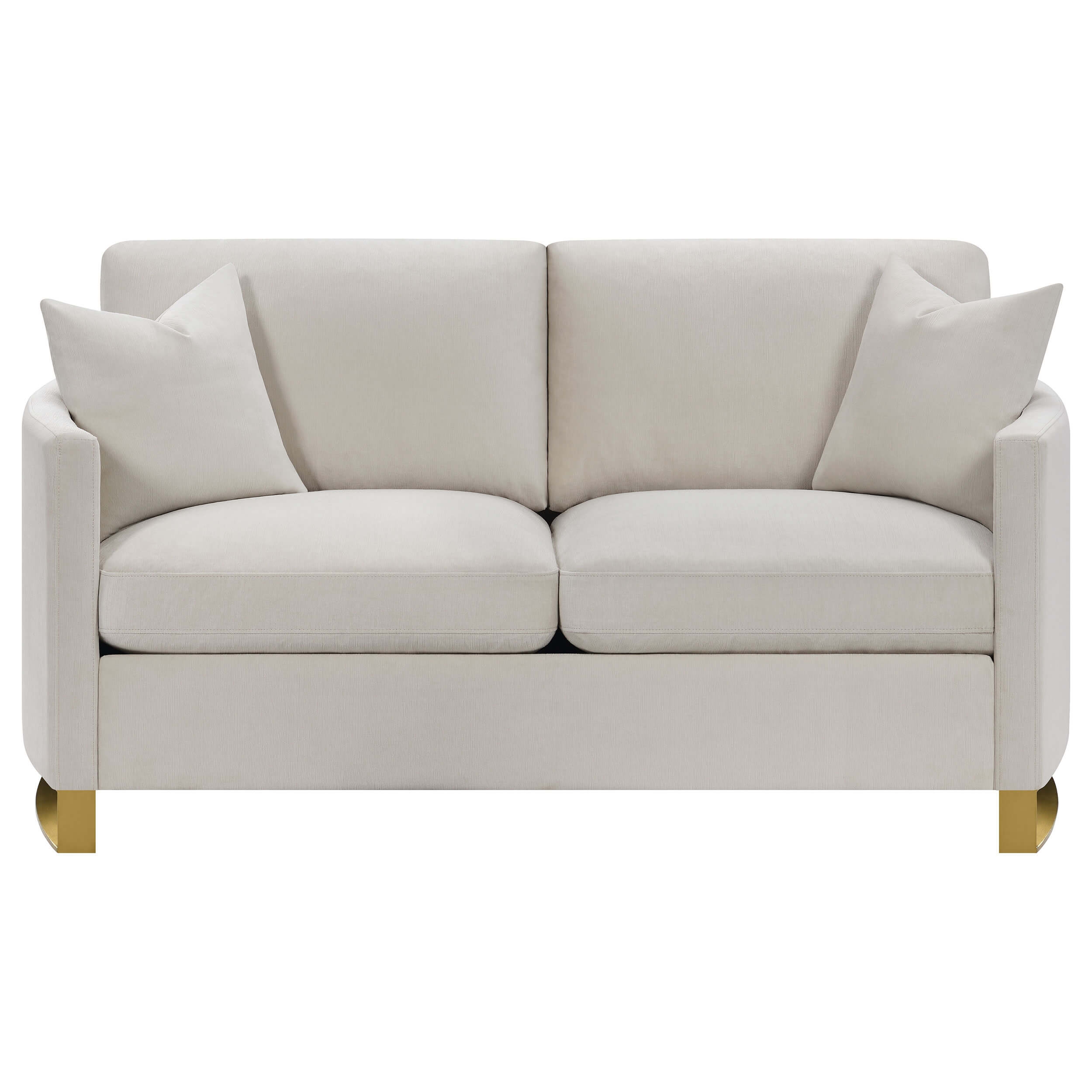 Corliss Chenille Arched Arms Living Room Set