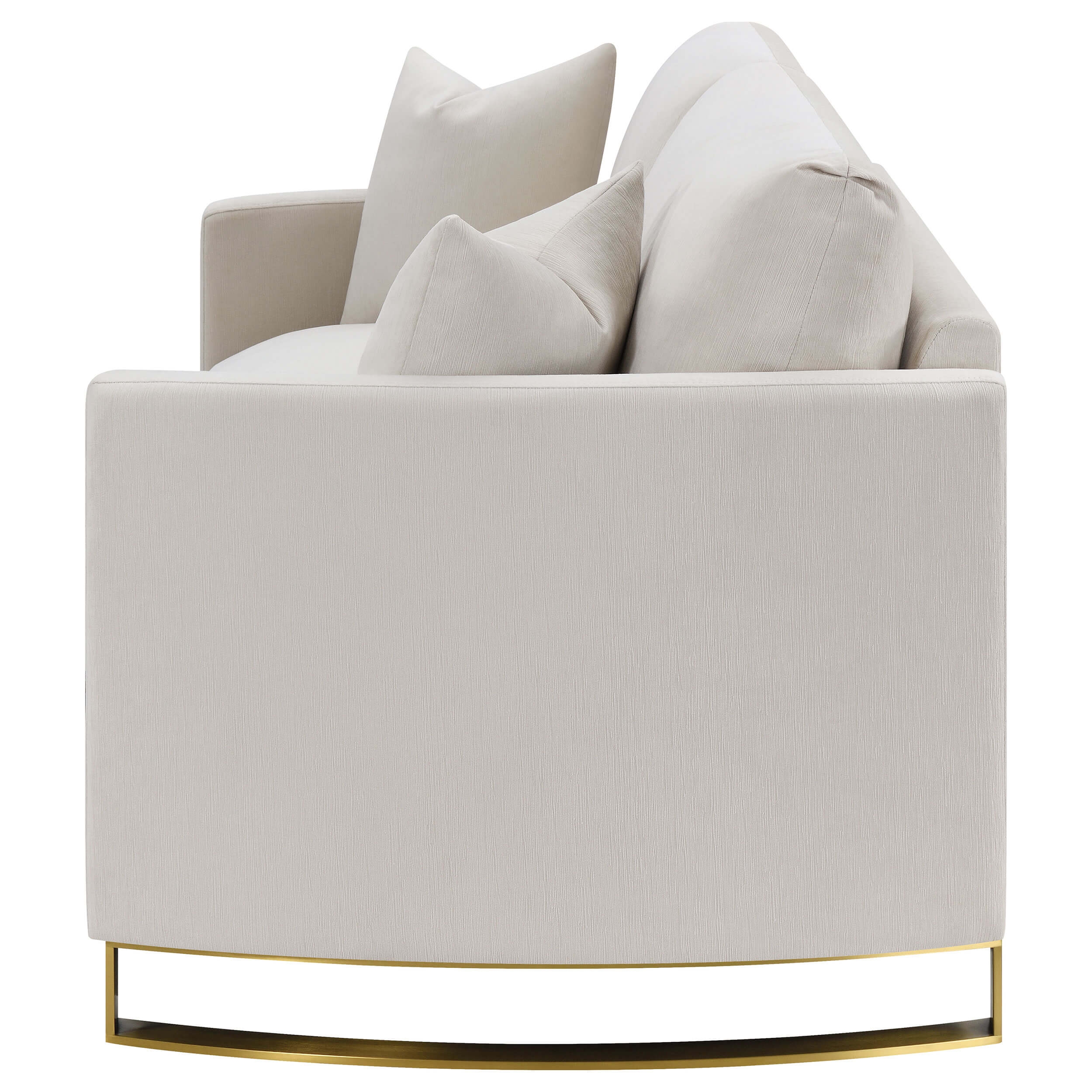 Corliss Chenille Arched Arms Living Room Set