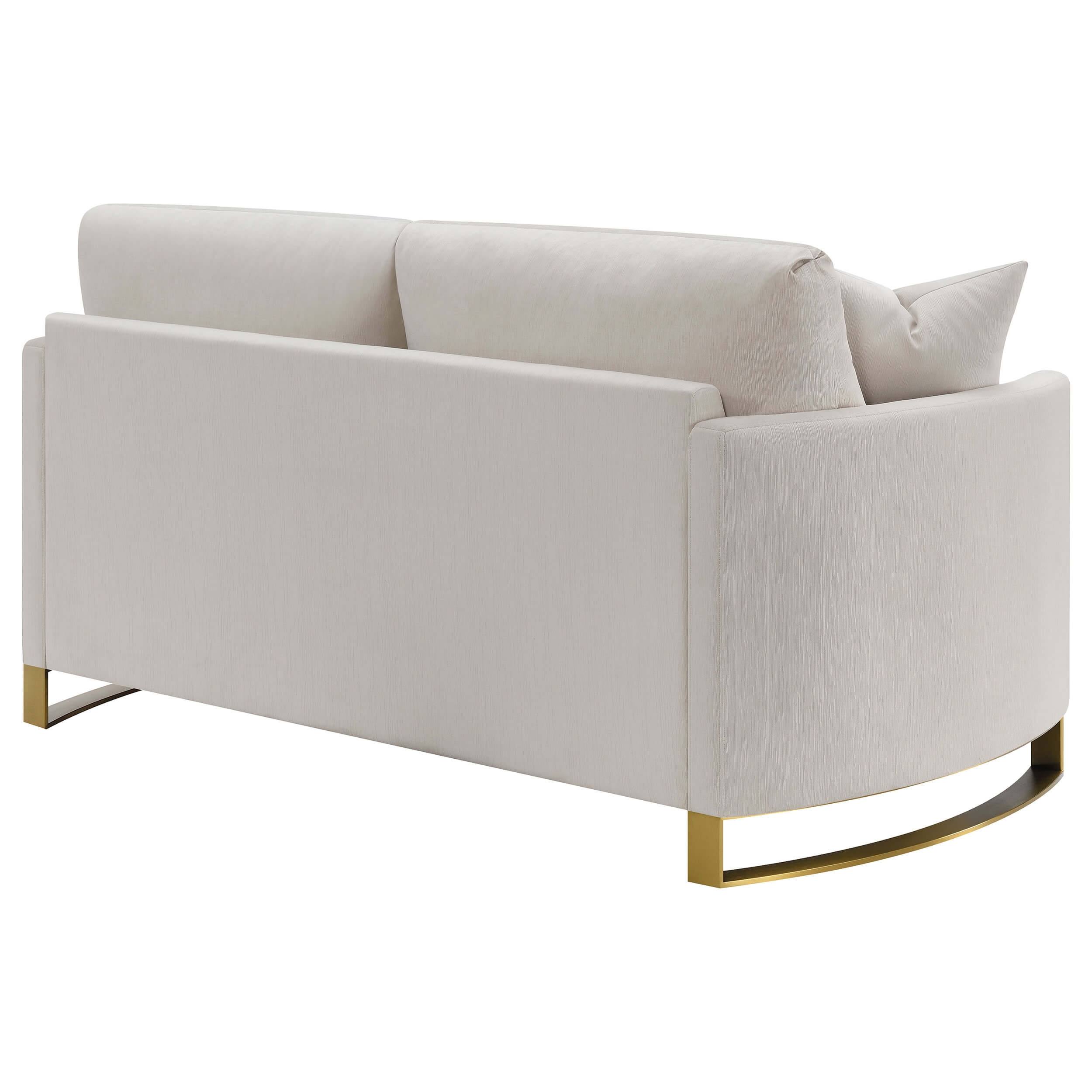 Corliss Upholstered Curved Track Arm Sofa Beige