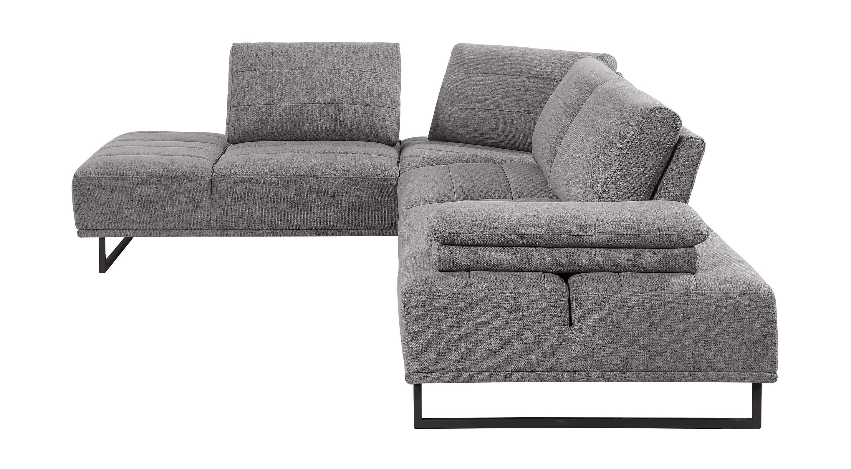 Arden Upholstered Sectional Sofa With Adjustable Back Taupe