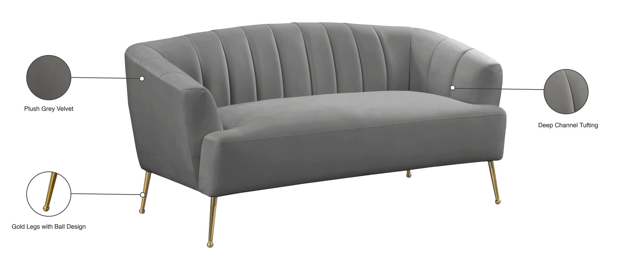Tori Velvet Loveseat