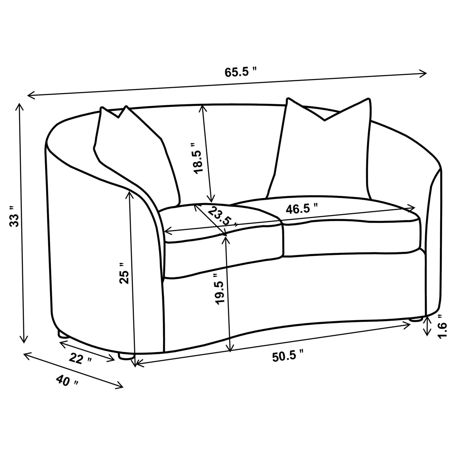 Rainn Fabric Tight Back Loveseat