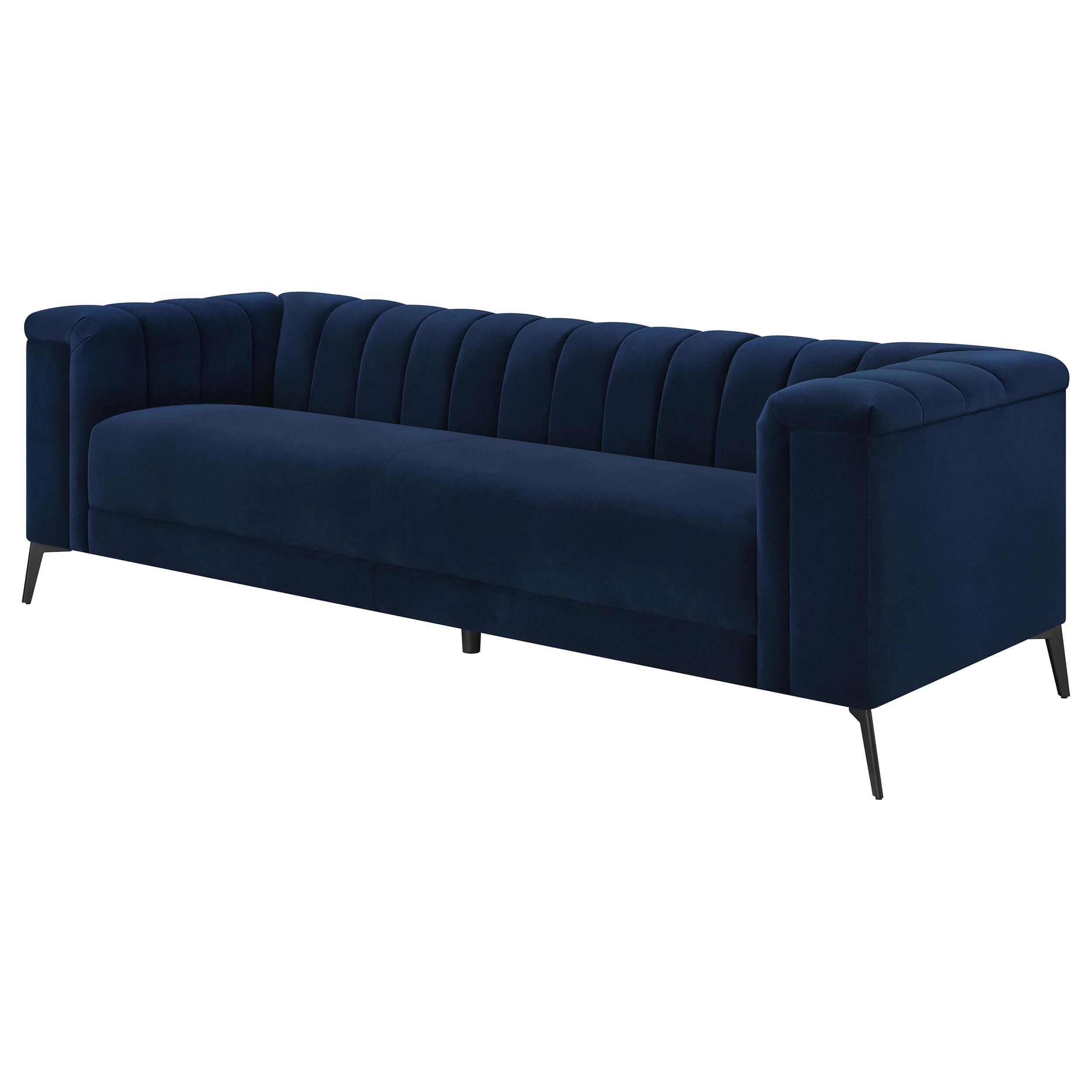 Chalet Tuxedo Arm Velvet Sofa