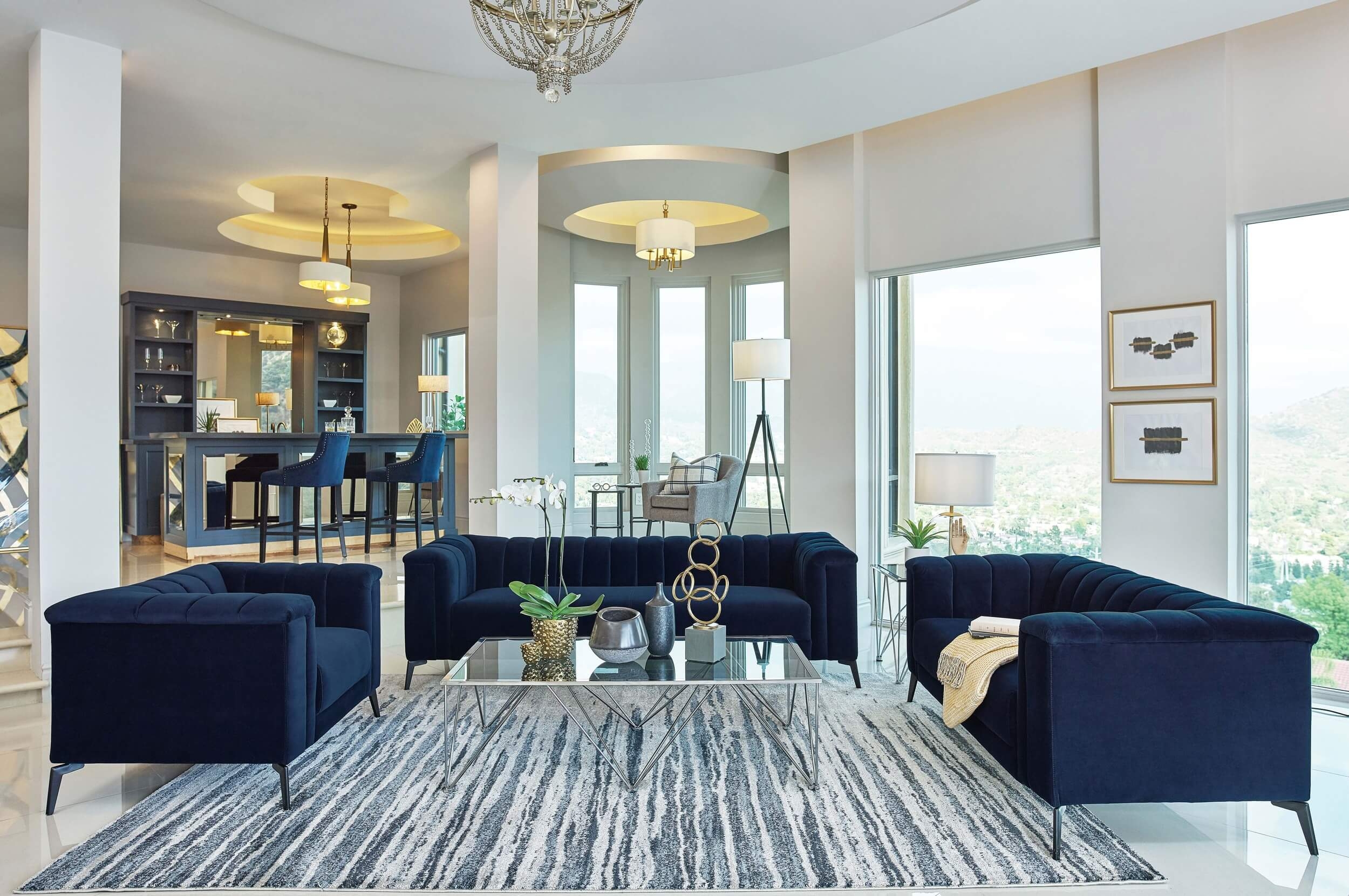 Chalet Tuxedo Arm Velvet Sofa