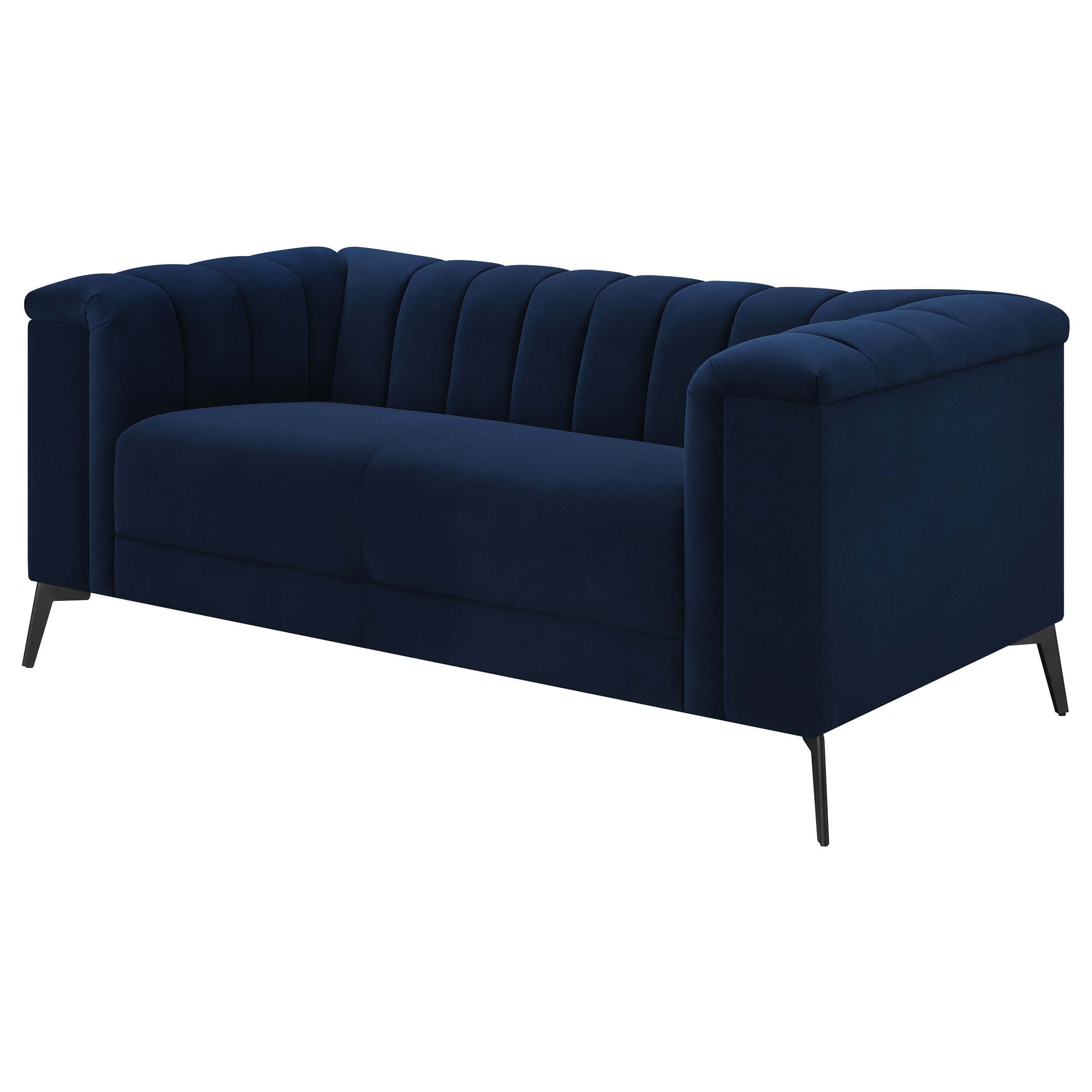 Chalet Tuxedo Arm Velvet Loveseat
