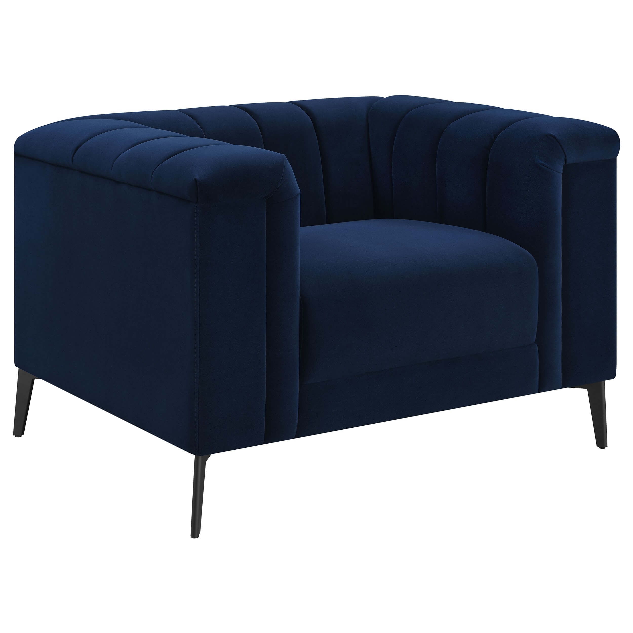 Chalet Tuxedo Arm Velvet Living Room Set