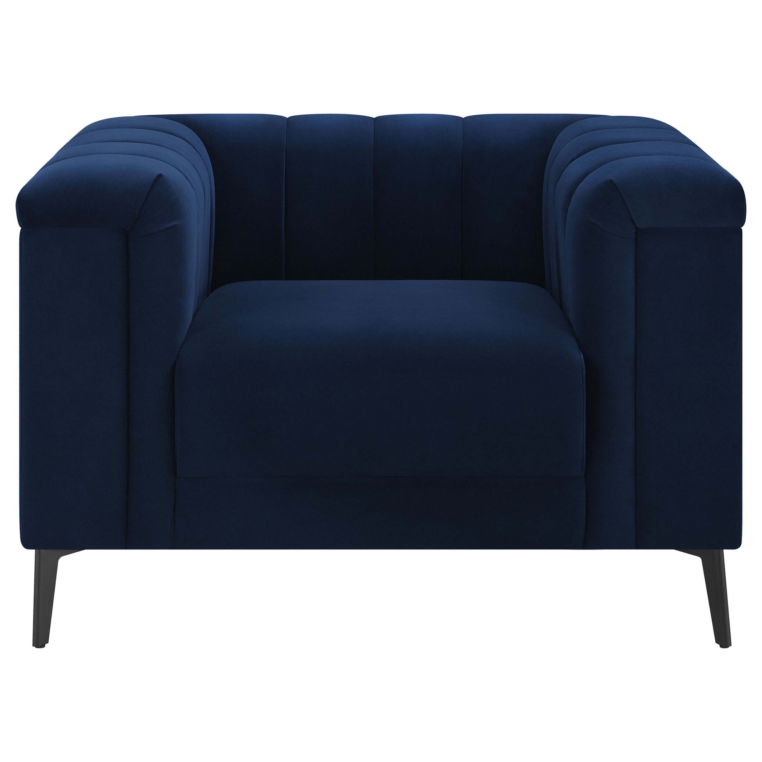 Chalet Tuxedo Velvet Arm Chair
