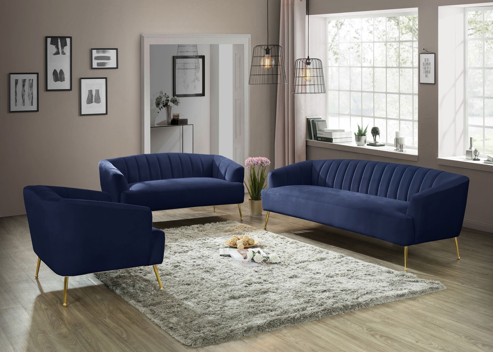 Tori Velvet Loveseat