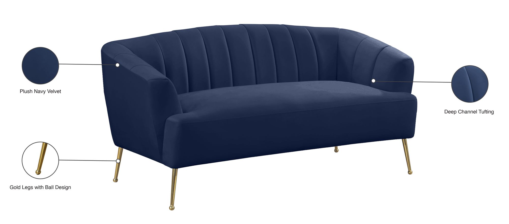 Tori Velvet Loveseat