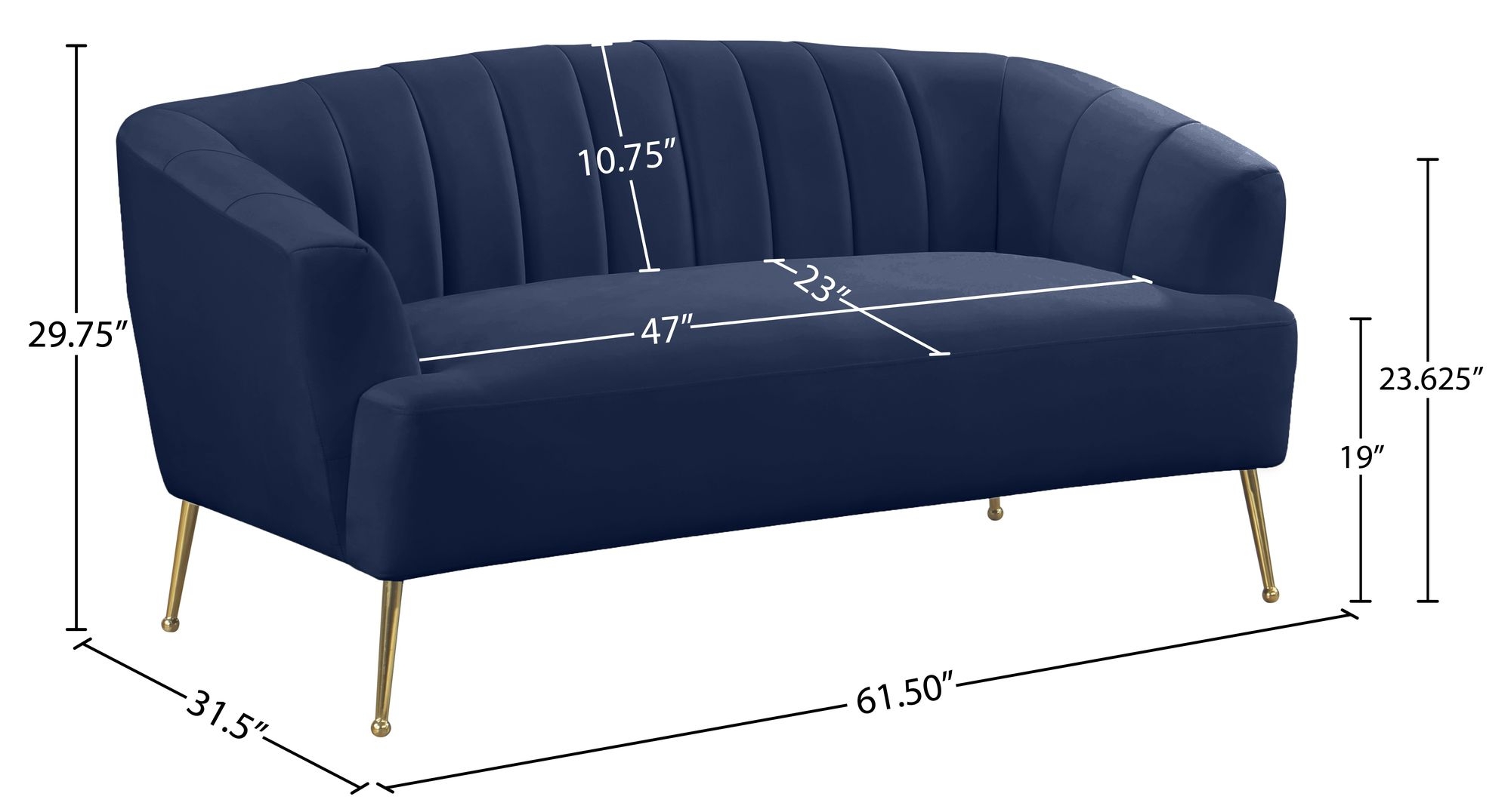 Tori Velvet Loveseat