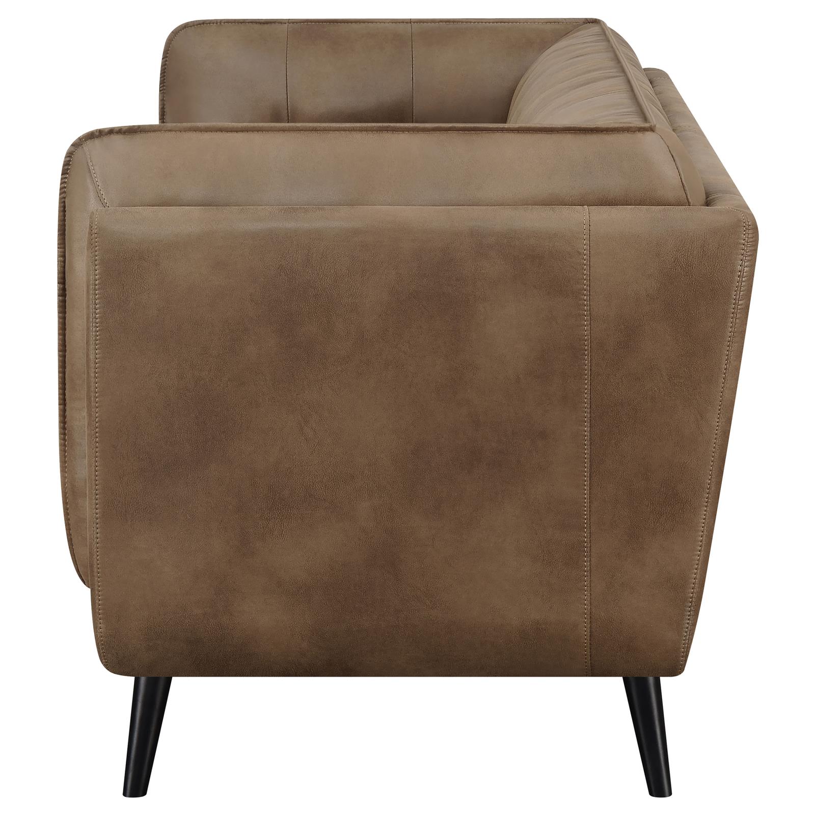 Thatcher Leatherette Button Tufted Living Room Set